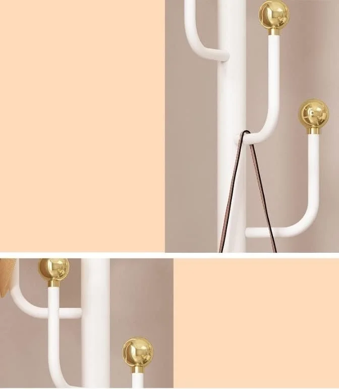 جالباسی ایستاده با طراحی کمجا، جالباسی فلزی برای کلاه و کیف، جالباسی استیل با ۶ آویز، مناسب راهرو و ورودی منزل (سفید - ۱۸۲ * ۳۸ سانتیمتر) جالباسی ایستاده با طراحی کمجا، جالباسی فلزی برای کلاه و کیف، جالباسی استیل با ۶ آویز، مناسب راهرو و ورودی منزل (سفید - ۱۸۲ * ۳۸ سانتیمتر)