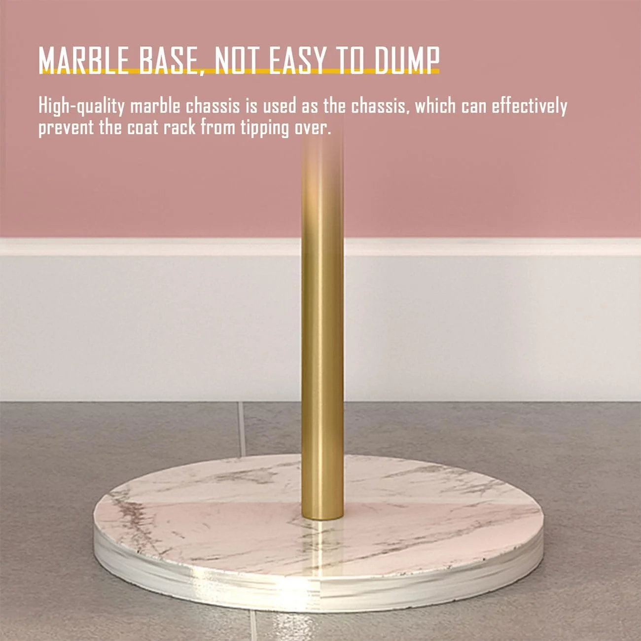 جالباسی ایستاده فلزی، مونتاژ آسان برای ورودی، راهرو، اتاق خواب، مناسب برای آویزان کردن کت، کلاه، روسری و کیف دستی. (مدل 5)