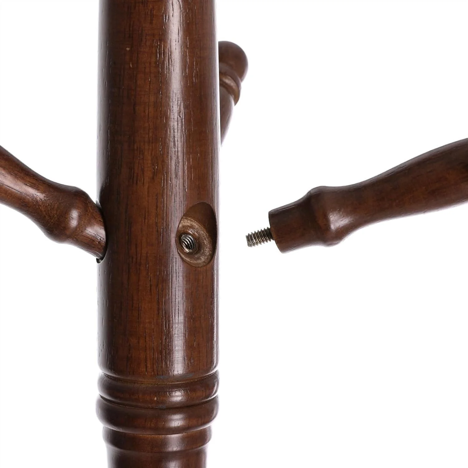 چوب لباسی ایستاده، چوب لباسی چوبی جامد، جالباسی ایستاده با 10 آویز برای کت، کلاه، کیف، کیف پول گردویی تیره (بلوط - 47 X 47 X 177 سانتی متر) چوب لباسی ایستاده، چوب لباسی چوبی جامد، جالباسی ایستاده با 10 آویز برای کت، کلاه، کیف، کیف پول گردویی تیره (بلوط - 47 X 47 X 177 سانتی متر)