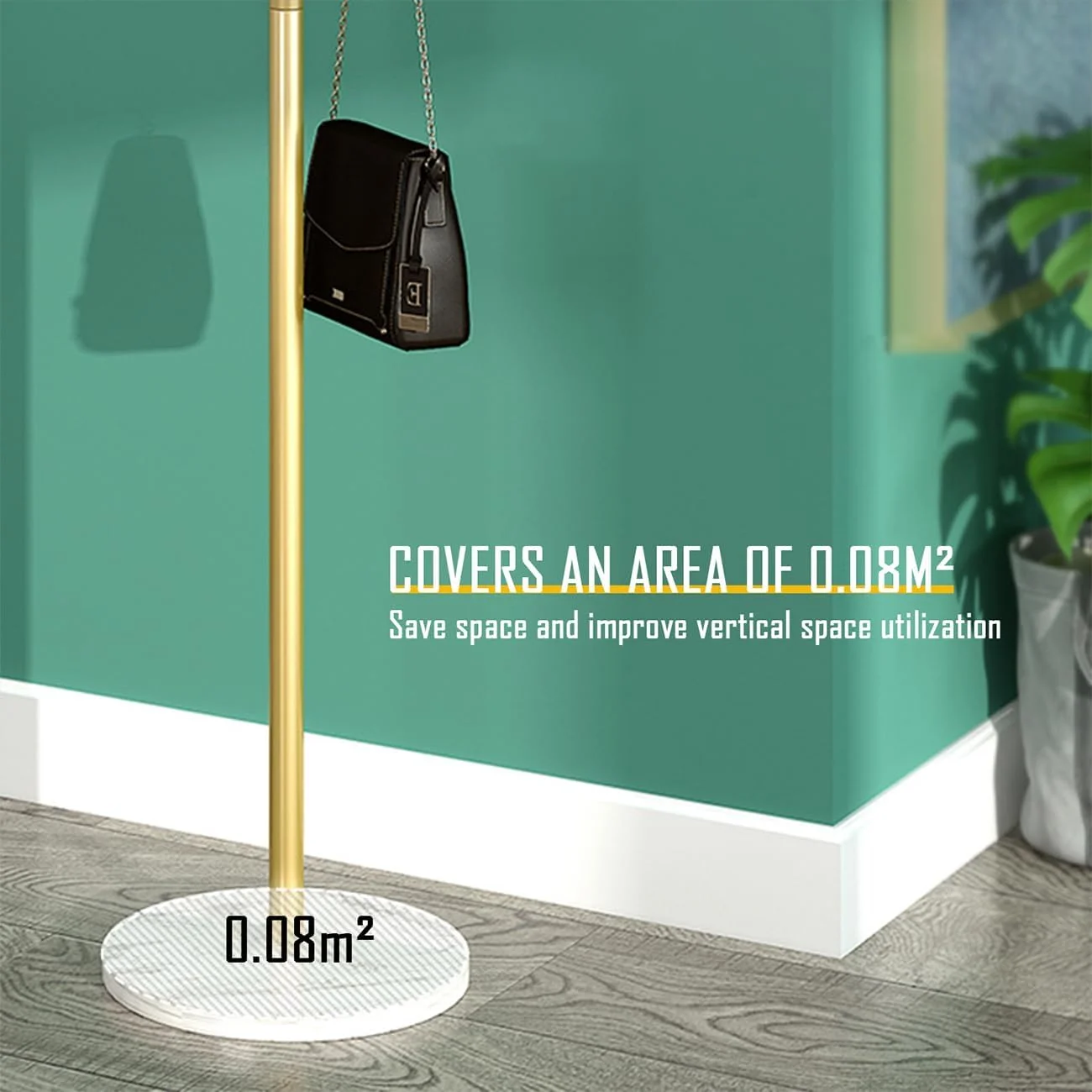 جالباسی ایستاده فلزی، مونتاژ آسان برای ورودی، راهرو، اتاق خواب، مناسب برای آویزان کردن کت، کلاه، روسری و کیف دستی. (مدل 5)