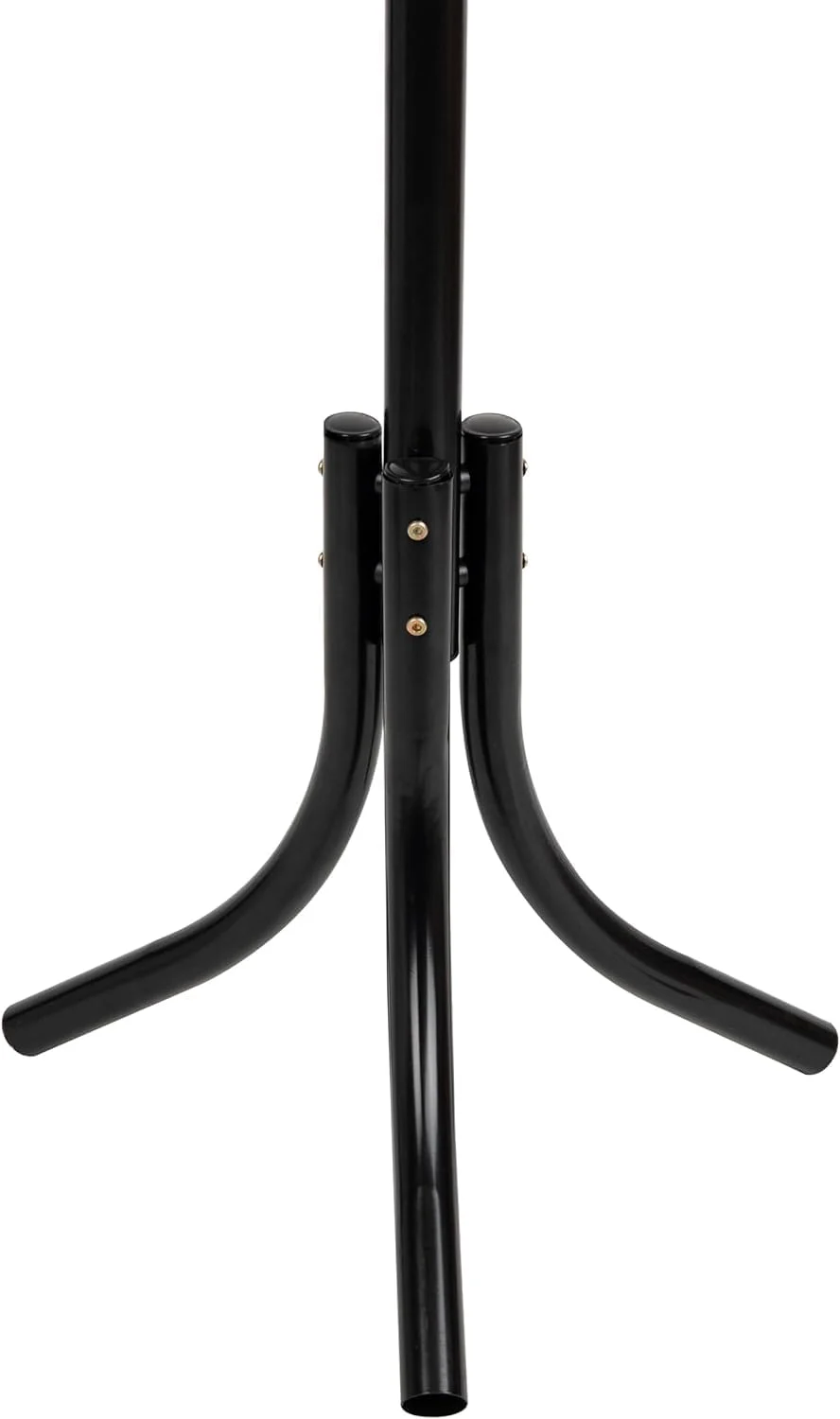 چوب لباسی ایستاده فلزی با 11 آویز برای کت، کیف، شال، پایه چتر، مشکی 42 در 165 سانتی متر