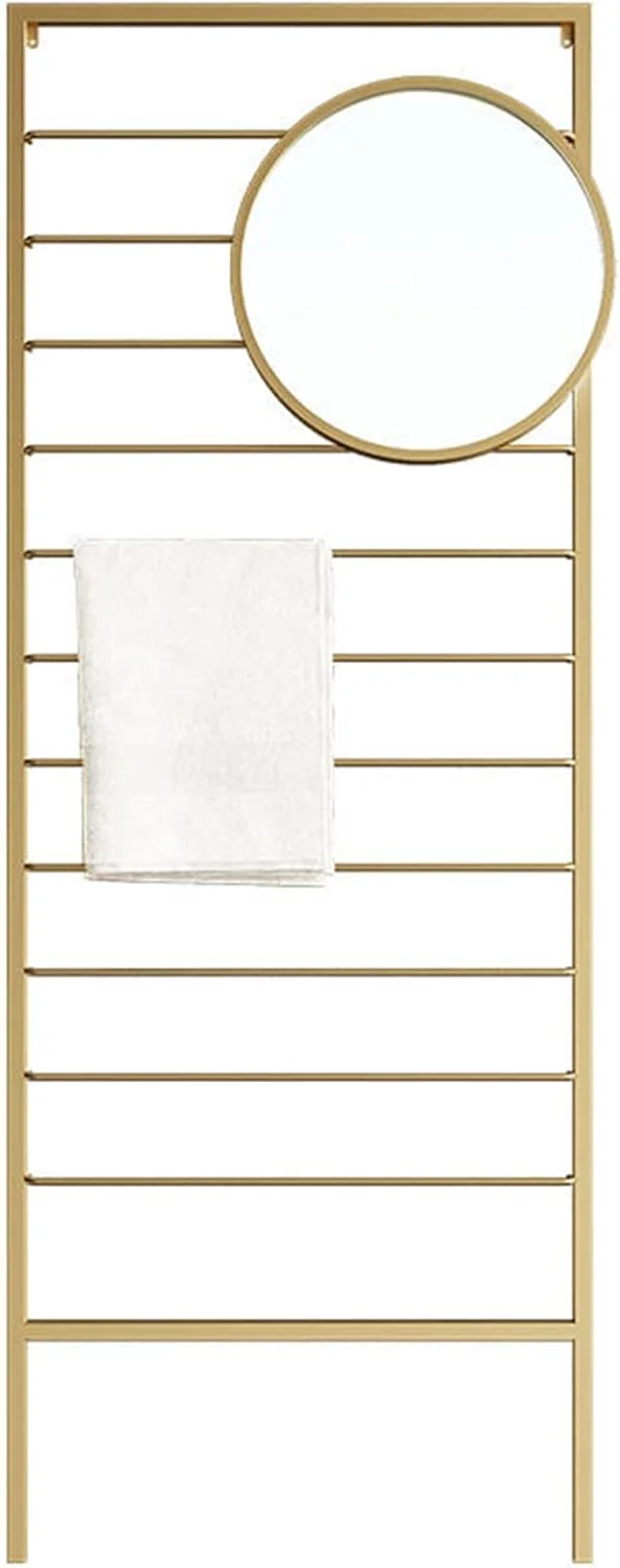 جالباسی و کلاه فلزی ایستاده، گوشه ای، با طراحی خلاقانه، کمد لباس ورودی برای کت و ژاکت، دارای آویز لباس (C-همراه با آینه)