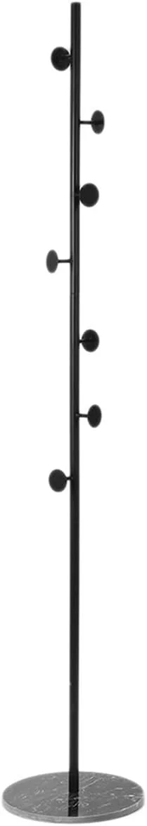 جالباسی ایستاده با ۷ چنگک، آویز لباس، مدل درختی فلزی، مناسب برای خشک کردن لباس، رنگ مشکی