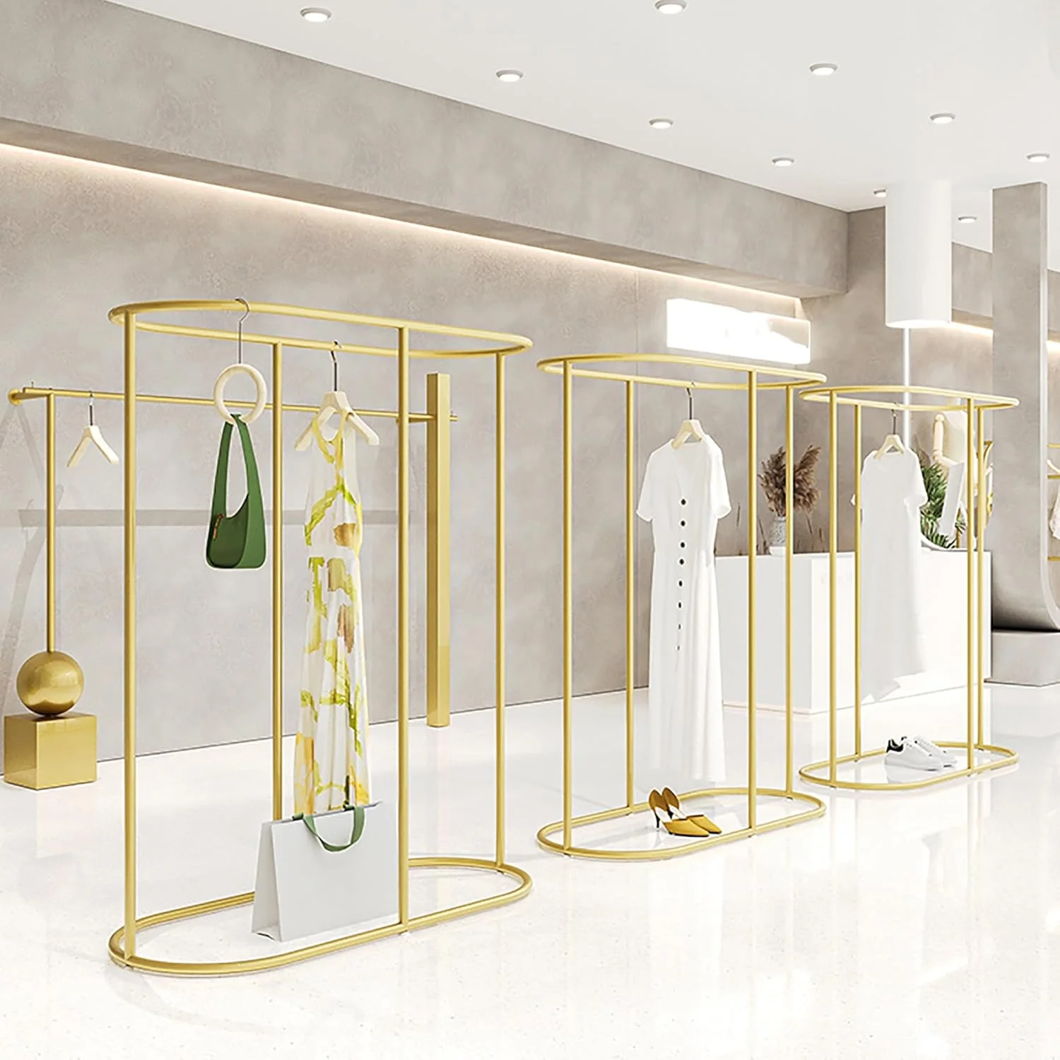 رگال لباس ایستاده شیک - میله آویز فلزی برای نمایش لباس در بوتیک ها، اتاق خواب ها و راهروها - رگال لباس چند منظوره (مشکی-L:150Cm) رگال لباس ایستاده شیک - میله آویز فلزی برای نمایش لباس در بوتیک ها، اتاق خواب ها و راهروها - رگال لباس چند منظوره (مشکی-L:150Cm)