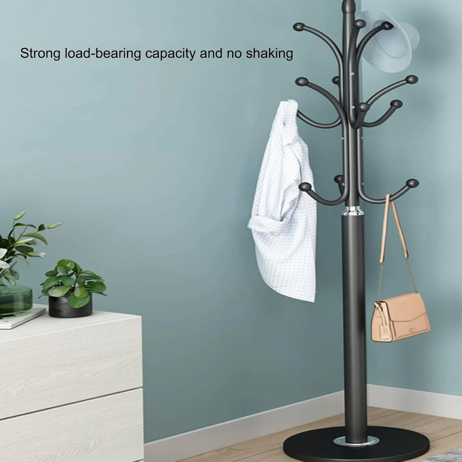 جالباسی ایستاده شیک با پایه گرد مرمری با ثبات - آویز فلزی کلاه برای کت، کوله پشتی، چتر و کیف پول - طراحی مدرن قرمز برای خانه و دفتر (Bianco) جالباسی ایستاده شیک با پایه گرد مرمری با ثبات - آویز فلزی کلاه برای کت، کوله پشتی، چتر و کیف پول - طراحی مدرن قرمز برای خانه و دفتر (Bianco)