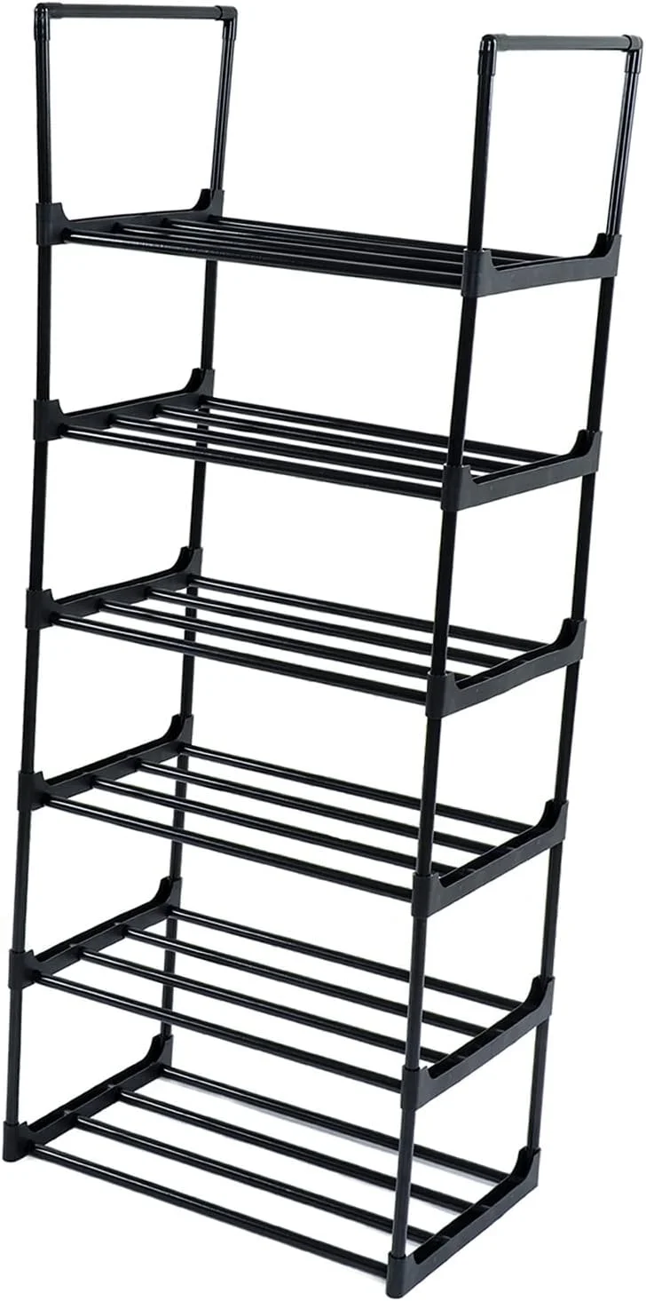 قفسه کفش Tnfeeon، ظرفیت بزرگتر، قفسه کفش پایدار، محفظه جداشدنی، کاربرد گسترده، چند لایه، برای خوابگاه ها (1 ستون 6 لایه) قفسه کفش Tnfeeon، ظرفیت بزرگتر، قفسه کفش پایدار، محفظه جداشدنی، کاربرد گسترده، چند لایه، برای خوابگاه ها (1 ستون 6 لایه)