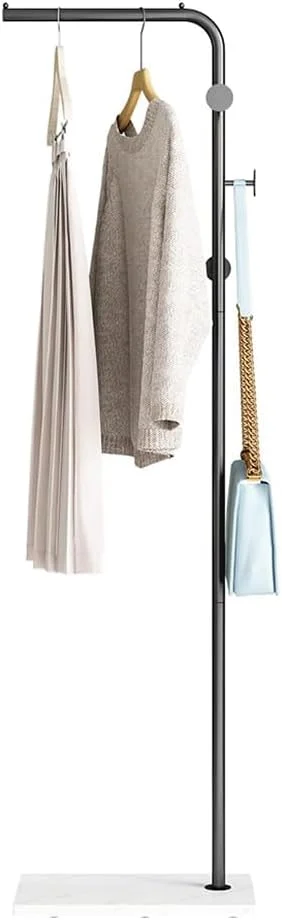 چوب لباسی ایستاده TOMVAES با لوله فولادی 25 میلیمتری و پایه مرمر، تحمل وزن تا 120 کیلوگرم، مناسب برای کت، کلاه، کوله پشتی و کفش، مشکی چوب لباسی ایستاده TOMVAES با لوله فولادی 25 میلیمتری و پایه مرمر، تحمل وزن تا 120 کیلوگرم، مناسب برای کت، کلاه، کوله پشتی و کفش، مشکی