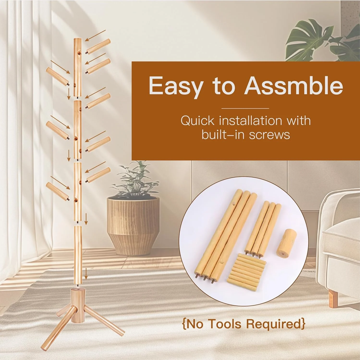 چوب لباسی ایستاده چوبی Uoexziyi، چوب لباسی مستقل با 8 آویز، 175 سانتی متر | 69 اینچ، چوب لباسی درختی با 3 اندازه قابل تنظیم برای اتاق خواب، راهرو، دفتر (طبیعی) چوب لباسی ایستاده چوبی Uoexziyi، چوب لباسی مستقل با 8 آویز، 175 سانتی متر | 69 اینچ، چوب لباسی درختی با 3 اندازه قابل تنظیم برای اتاق خواب، راهرو، دفتر (طبیعی)