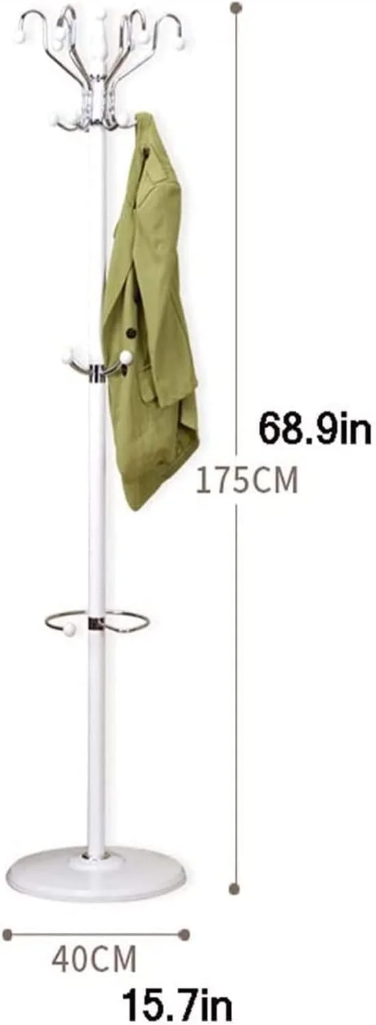 چوب لباسی دیواری - آویز فلزی عمودی برای اتاق خواب، نشیمن، اداره و راهرو - چوب لباسی ساده و نگهدارنده کلاه/شال گردن - طراحی کم جا 40X175 سانتی متر (سفید) چوب لباسی دیواری - آویز فلزی عمودی برای اتاق خواب، نشیمن، اداره و راهرو - چوب لباسی ساده و نگهدارنده کلاه/شال گردن - طراحی کم جا 40X175 سانتی متر (سفید)