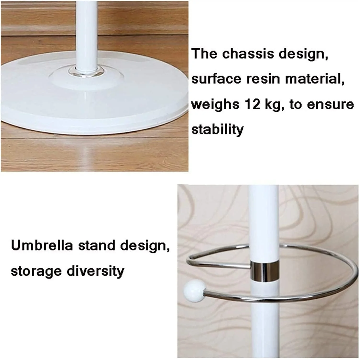 چوب لباسی دیواری - آویز فلزی عمودی برای اتاق خواب، نشیمن، اداره و راهرو - چوب لباسی ساده و نگهدارنده کلاه/شال گردن - طراحی کم جا 40X175 سانتی متر (سفید) چوب لباسی دیواری - آویز فلزی عمودی برای اتاق خواب، نشیمن، اداره و راهرو - چوب لباسی ساده و نگهدارنده کلاه/شال گردن - طراحی کم جا 40X175 سانتی متر (سفید)