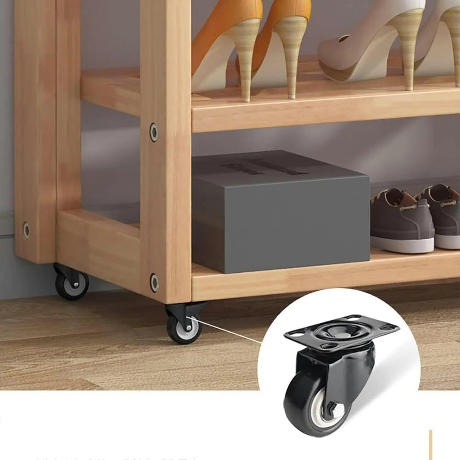 چوب لباسی ایستاده چوبی با قلاب، آویز بزرگ با 3 قلاب و جاکفشی 3 طبقه، راهروی چند منظوره، رخت آویز محکم با چرخ (چوب - 80X30X170 سانتی متر) چوب لباسی ایستاده چوبی با قلاب، آویز بزرگ با 3 قلاب و جاکفشی 3 طبقه، راهروی چند منظوره، رخت آویز محکم با چرخ (چوب - 80X30X170 سانتی متر)