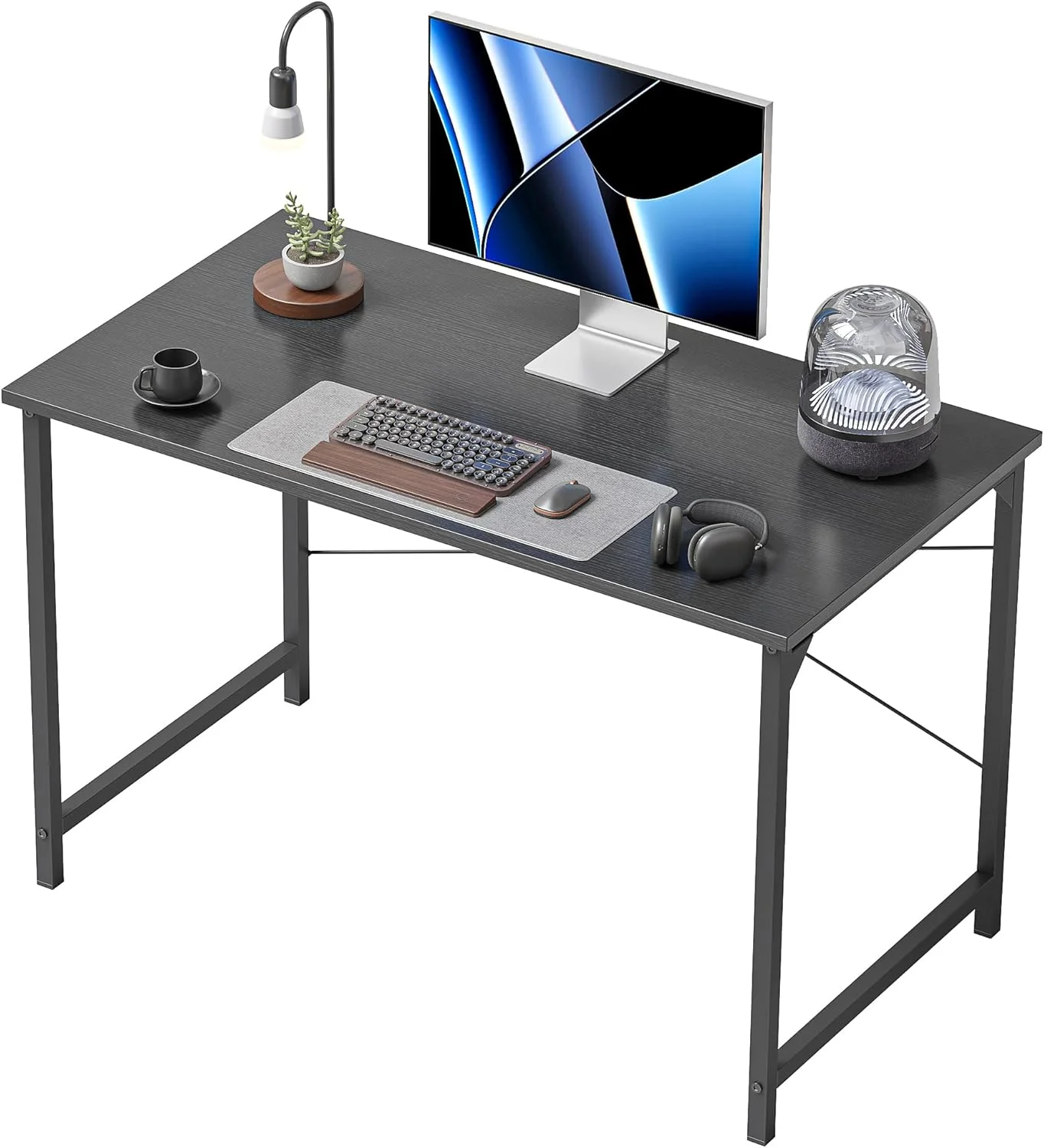 میز کامپیوتر کوبی کوبی، میز اداری خانگی 40 اینچی، میز کامپیوتر به سبک ساده مدرن برای خانه، دفتر، مطالعه، نوشتن، مشکی