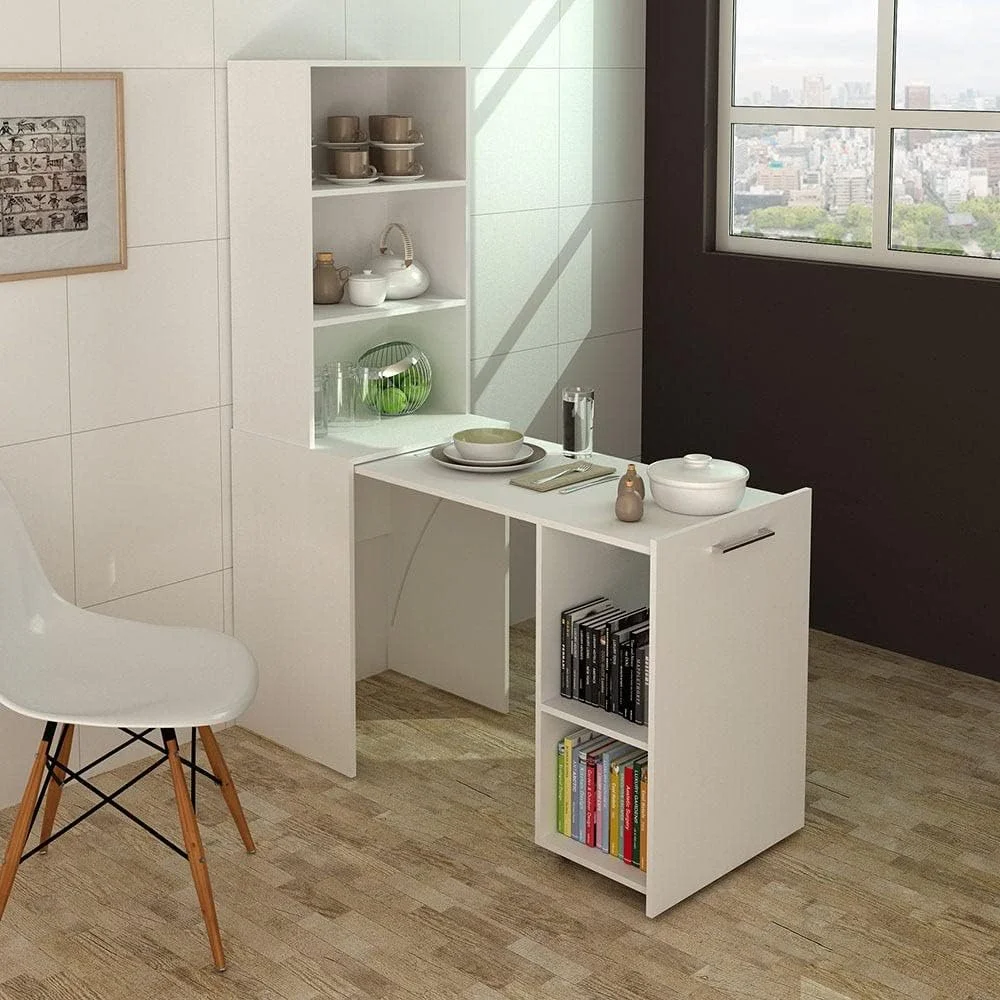 میز کامپیوتر ایوانا Danube Home | میز کار ایستگاه کاری اداری مدرن PC لپ تاپ گیمینگ | میز مطالعه چوبی برای خانه، دفتر کار L 54 x W 46.8 x H 168.4 سانتی متر - سفید میز کامپیوتر ایوانا Danube Home | میز کار ایستگاه کاری اداری مدرن PC لپ تاپ گیمینگ | میز مطالعه چوبی برای خانه، دفتر کار L 54 x W 46.8 x H 168.4 سانتی متر - سفید