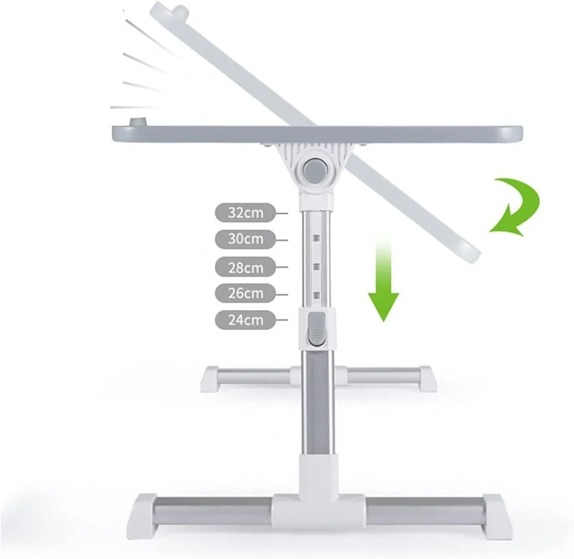 میز لپ تاپ تاشو ZKSKOX، میز کار قابل حمل با قابلیت تنظیم ارتفاع، دارای جای کارت و کشو میز لپ تاپ تاشو ZKSKOX، میز کار قابل حمل با قابلیت تنظیم ارتفاع، دارای جای کارت و کشو
