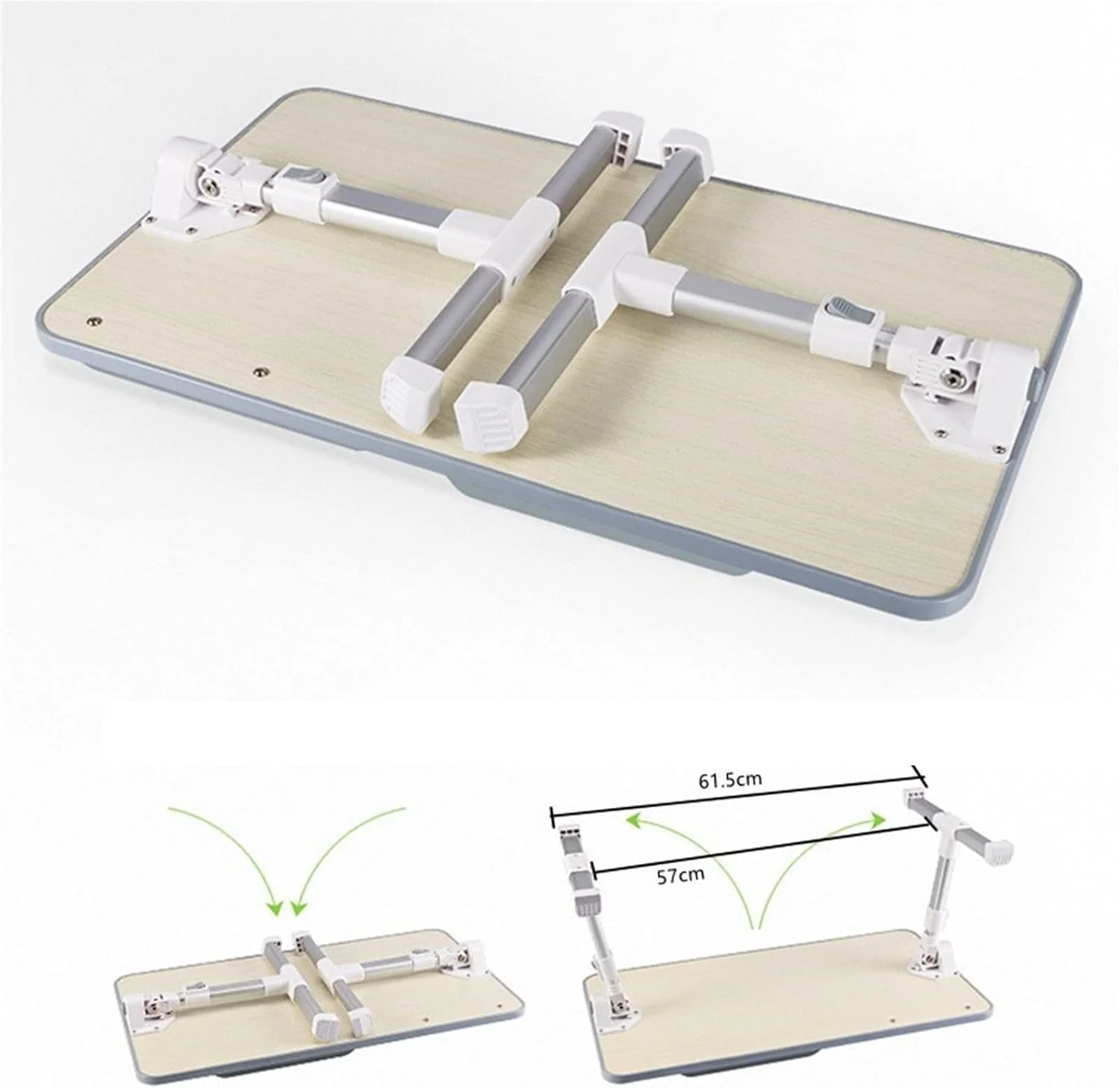 میز لپ تاپ تاشو ZKSKOX، میز کار قابل حمل با قابلیت تنظیم ارتفاع، دارای جای کارت و کشو میز لپ تاپ تاشو ZKSKOX، میز کار قابل حمل با قابلیت تنظیم ارتفاع، دارای جای کارت و کشو