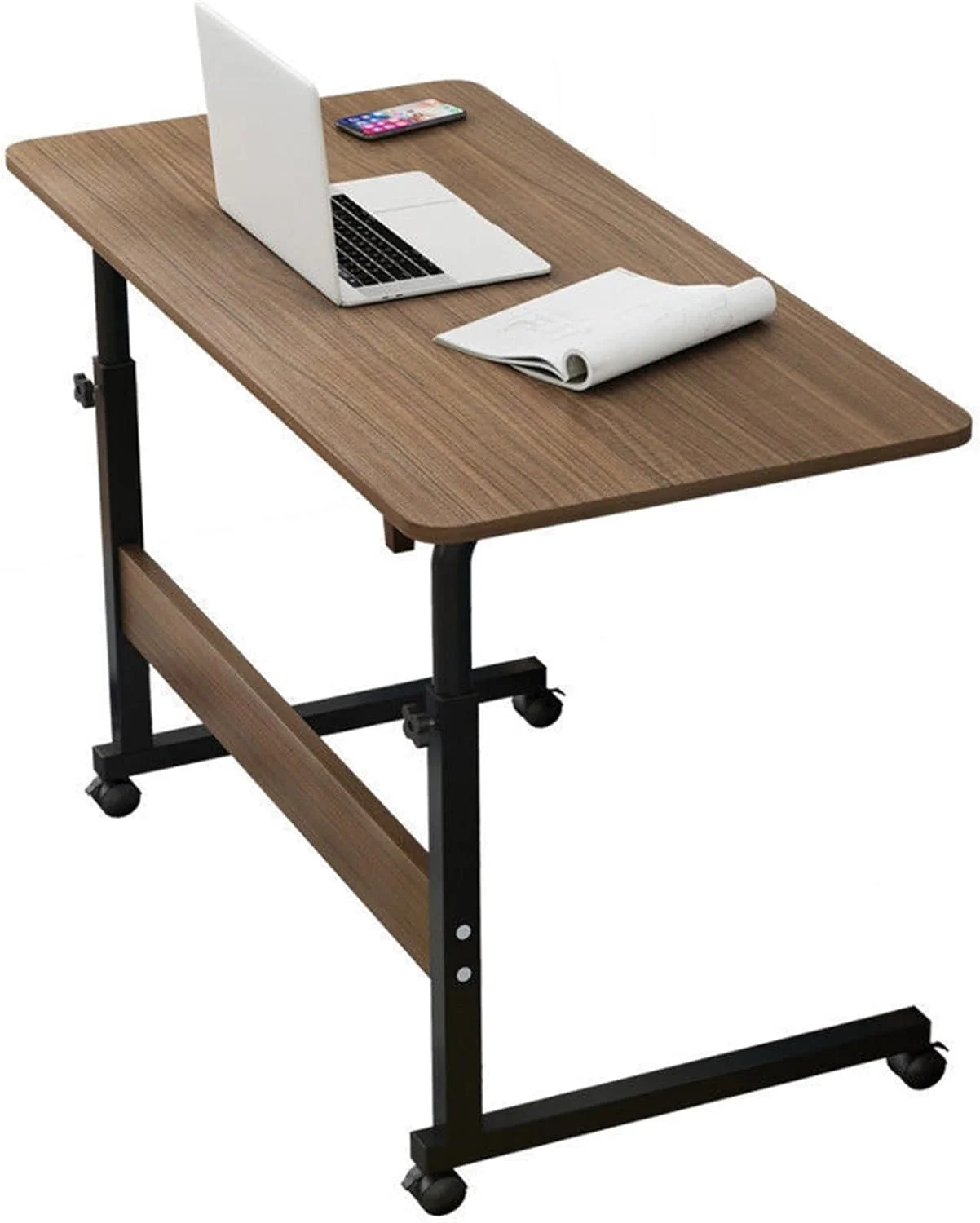 میز کار تاشو کنار تختی متحرک میز کامپیوتر میز خوابگاهی میز کوچک خانگی ساده با قابلیت تنظیم ارتفاع