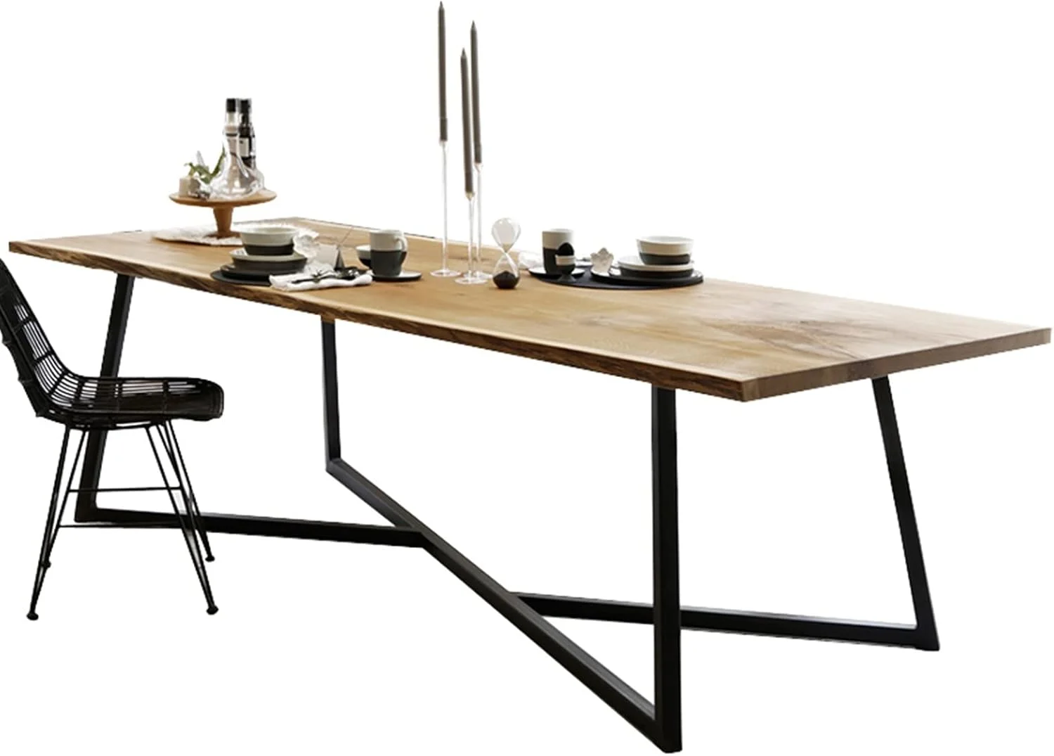 میز کار، میز کامپیوتر ساده چوب جامد، سبک صنعتی чердак، میز کنفرانس بزرگ نواری، میز بلند