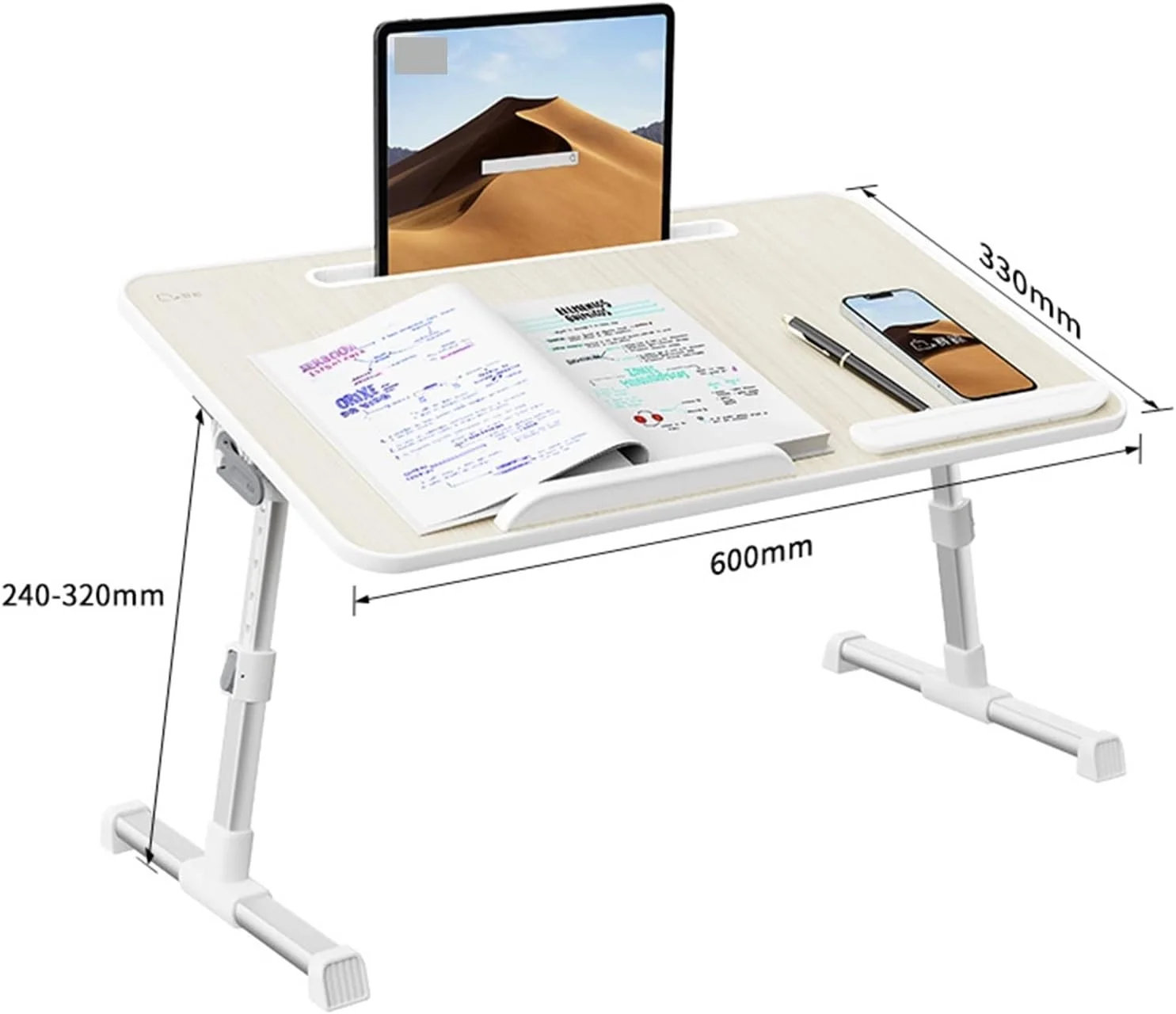 میز کار تاشو ZKSKOX، میز کوچک برای یادگیری، میز کامپیوتر روی تخت، میز تنبل، میز کوچک بالابر که می توان آن را روی تخت قرار داد تا روی آن نوشت
