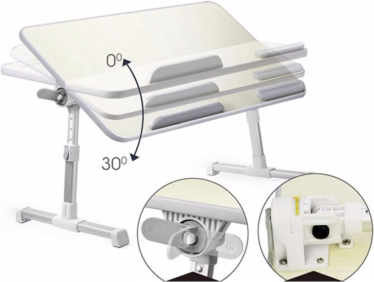 میز کار تاشو ZKSKOX، میز کوچک برای یادگیری، میز کامپیوتر روی تخت، میز تنبل، میز کوچک بالابر که می توان آن را روی تخت قرار داد تا روی آن نوشت