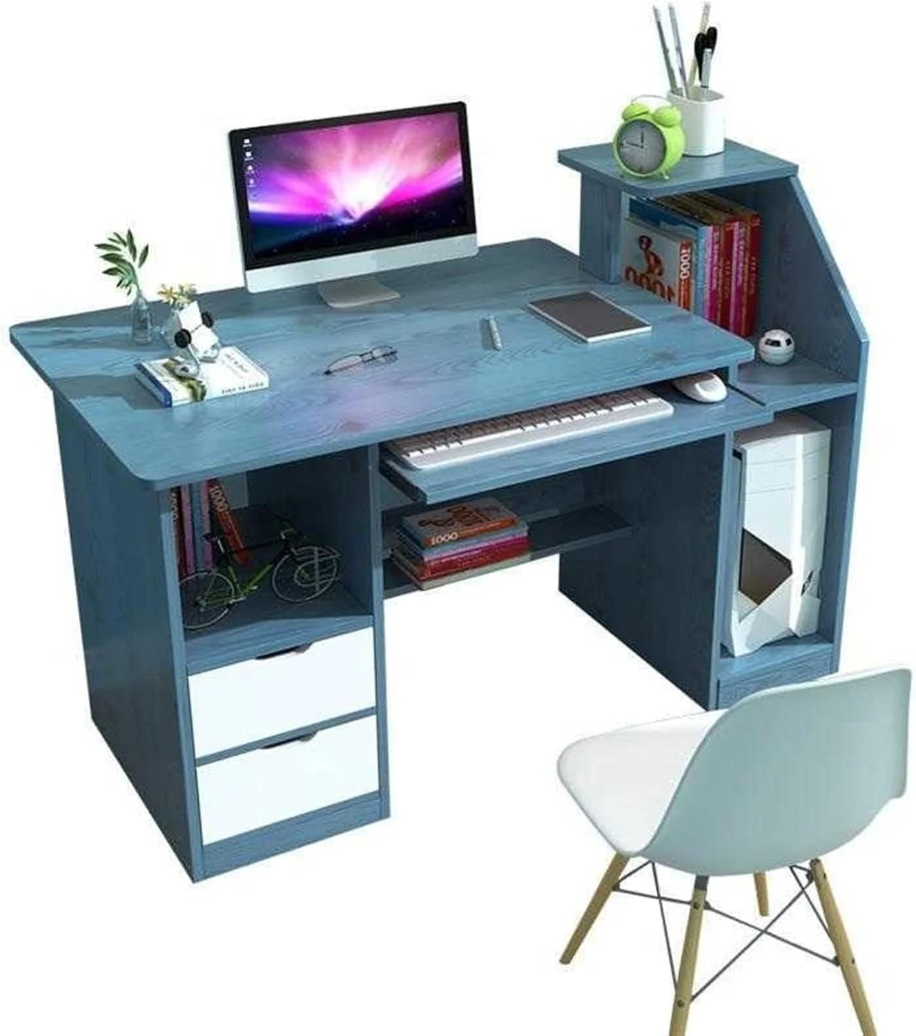 میز کار ZKSKOX، میز کامپیوتر، میز تحریر خانگی، میز اتاق خواب دانشجویی، میز کوچک مناسب خانه های اجاره ای