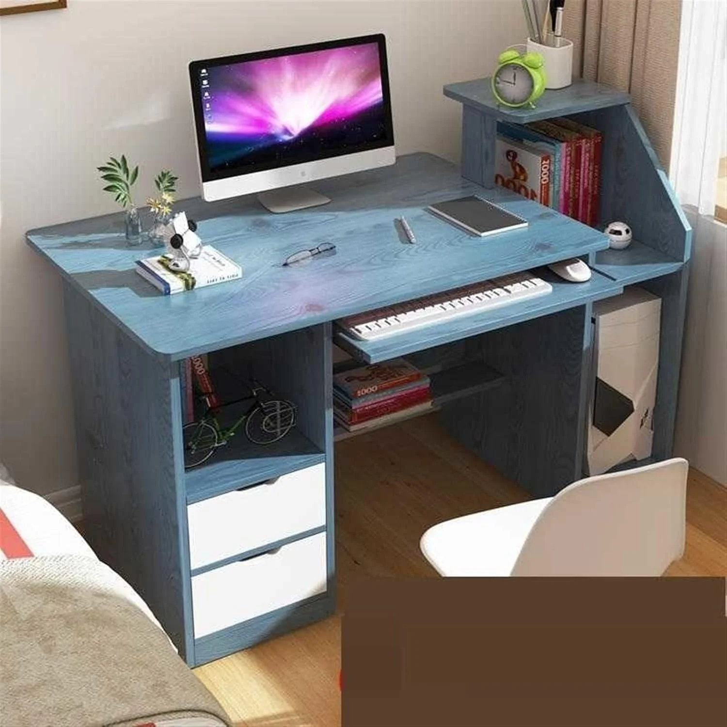 میز کار ZKSKOX، میز کامپیوتر، میز تحریر خانگی، میز اتاق خواب دانشجویی، میز کوچک مناسب خانه های اجاره ای