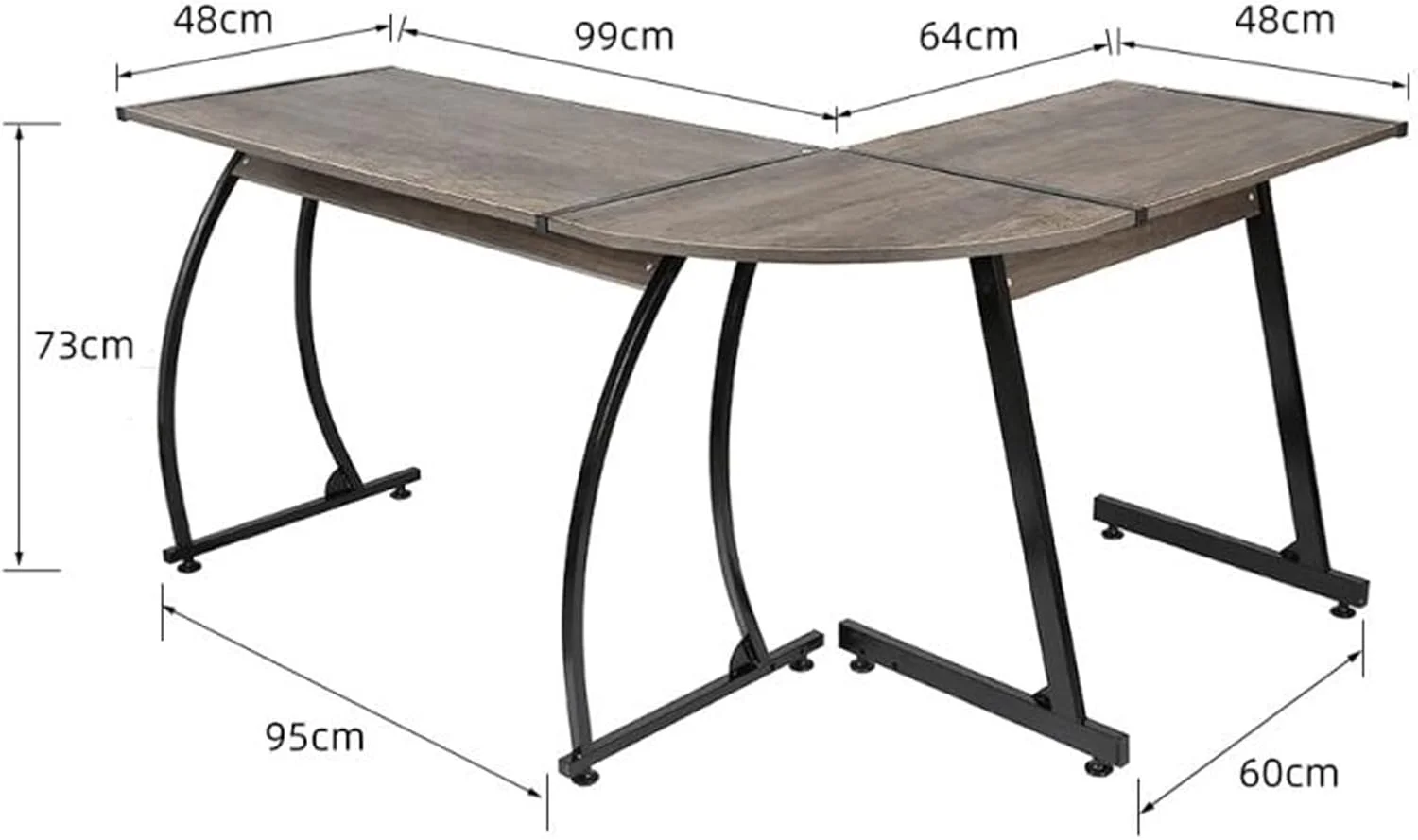 میز کار ZKSKOX، میز کامپیوتر، میز تحریر بزرگ، میز مطالعه