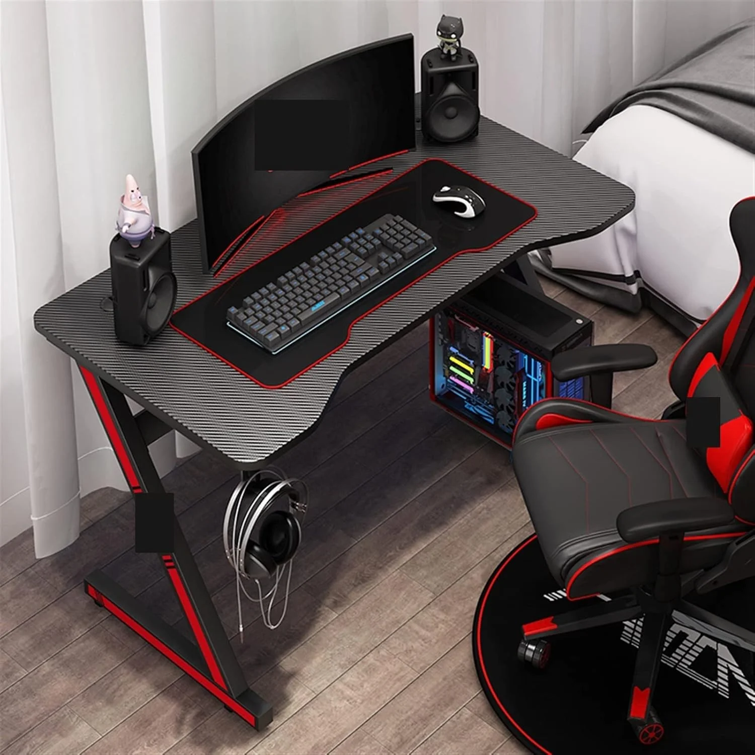 میز کامپیوتر مربعی، میز اتاق خواب خانگی، میز بازی، میز و صندلی مناسب برای رقابت های الکترونیکی میز کامپیوتر مربعی، میز اتاق خواب خانگی، میز بازی، میز و صندلی مناسب برای رقابت های الکترونیکی