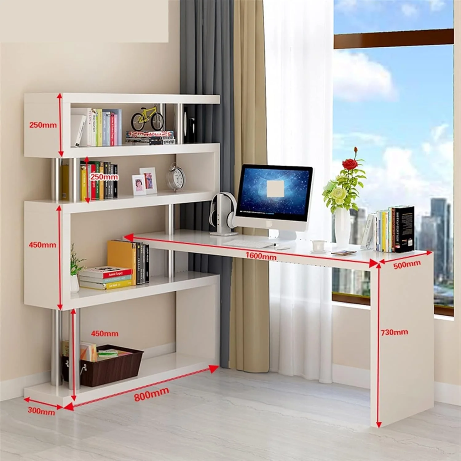 میز کار گوشه ای با قفسه کتاب و کتابخانه، میز کامپیوتر رومیزی با میز برای نوشتن دانش آموزان، میز گوشه ای برای مصارف خانگی میز کار گوشه ای با قفسه کتاب و کتابخانه، میز کامپیوتر رومیزی با میز برای نوشتن دانش آموزان، میز گوشه ای برای مصارف خانگی