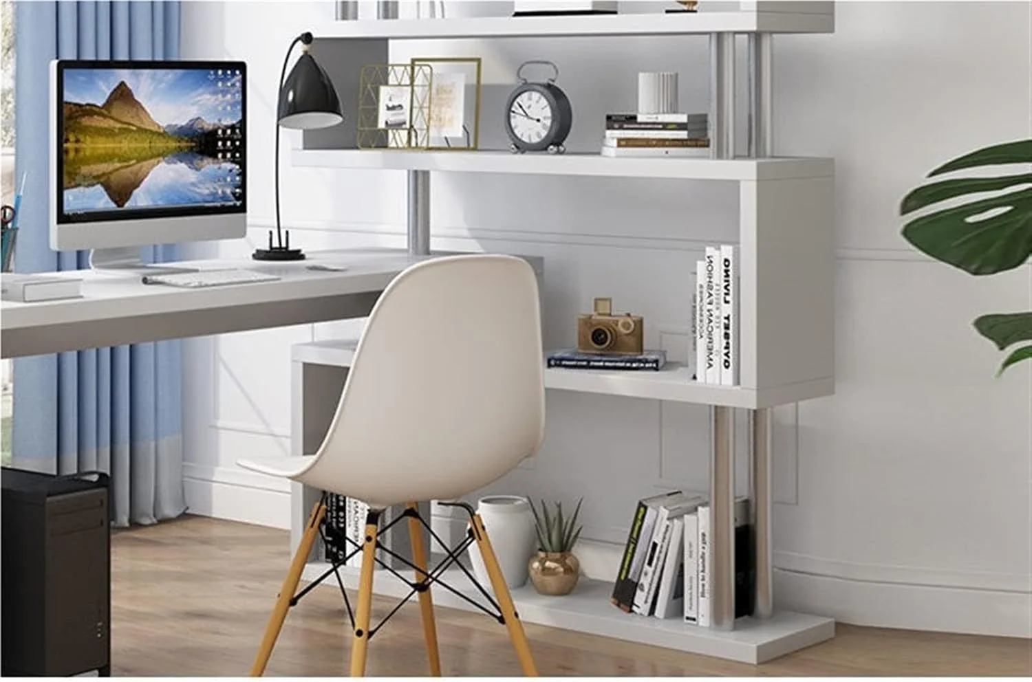 میز کار مناسب اتاق کار، نشیمن، اتاق خواب، میز تحریر، میز کامپیوتر با روکش سفید میز کار مناسب اتاق کار، نشیمن، اتاق خواب، میز تحریر، میز کامپیوتر با روکش سفید