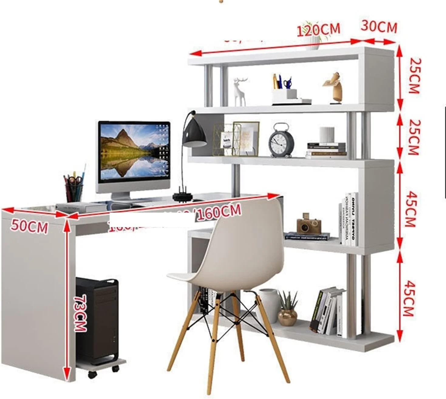 میز کار مناسب اتاق کار، نشیمن، اتاق خواب، میز تحریر، میز کامپیوتر با روکش سفید میز کار مناسب اتاق کار، نشیمن، اتاق خواب، میز تحریر، میز کامپیوتر با روکش سفید