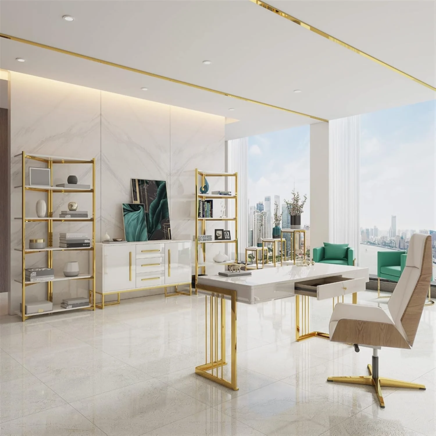 میز کار ZKSKOX، میز اداری، صندلی، کامپیوتر خانگی میز کار ZKSKOX، میز اداری، صندلی، کامپیوتر خانگی