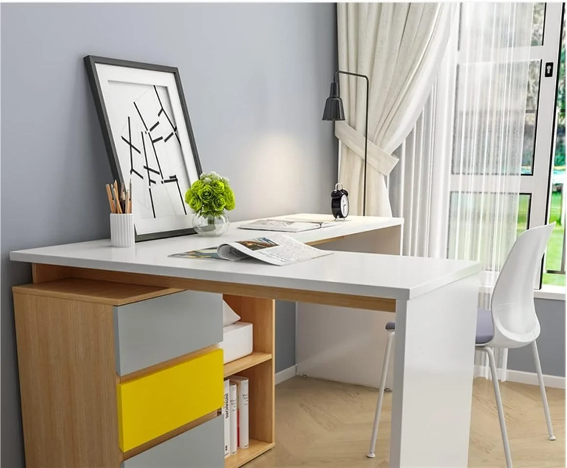 میز کار ZKSKOX مدل L، میز کامپیوتر بلند گوشه ای تلسکوپی، مناسب منزل، اتاق خواب، میز اداری دوبل میز کار ZKSKOX مدل L، میز کامپیوتر بلند گوشه ای تلسکوپی، مناسب منزل، اتاق خواب، میز اداری دوبل