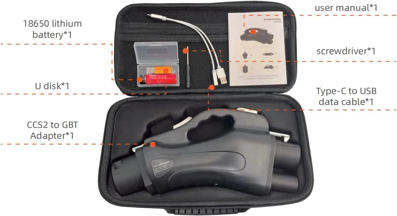 آداپتور شارژ سریع 300 کیلوواتی CCS2 به GB/T DC – مبدل شارژر خودروی برقی 1000 ولت / 300 آمپر با توان بالا برای خودروهای برقی چینی – دارای استاندارد IP55 مقاوم در برابر آب و هوا، دارای گواهی CE، آداپتور قابل حمل آداپتور شارژ سریع 300 کیلوواتی CCS2 به GB/T DC – مبدل شارژر خودروی برقی 1000 ولت / 300 آمپر با توان بالا برای خودروهای برقی چینی – دارای استاندارد IP55 مقاوم در برابر آب و هوا، دارای گواهی CE، آداپتور قابل حمل