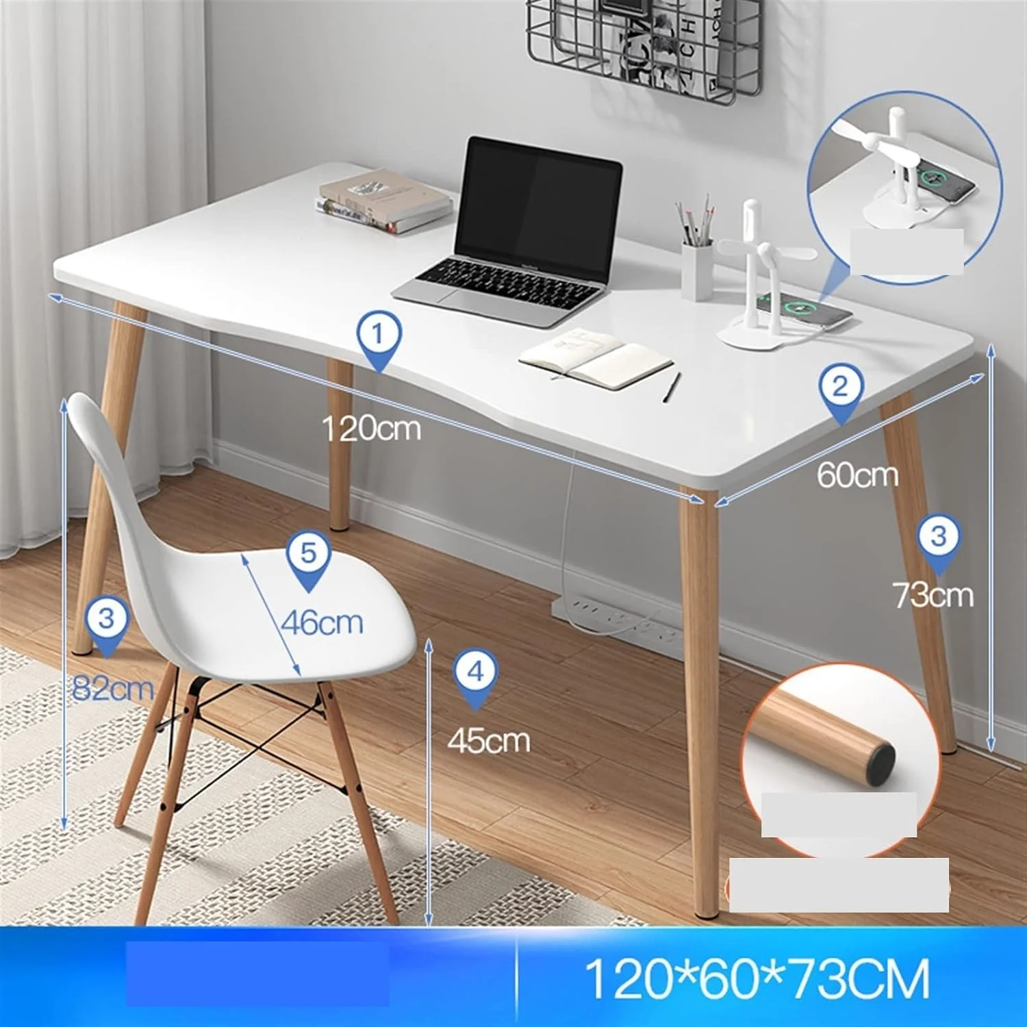 میز کار ZKSKOX، میز اتاق خواب، تکالیف، خوابگاه، میز کامپیوتر زمینی، ساده