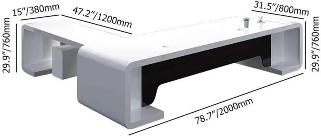 میز کار ZKSKOX، میز مدیریتی، میز کامپیوتر، ترکیب میز و صندلی