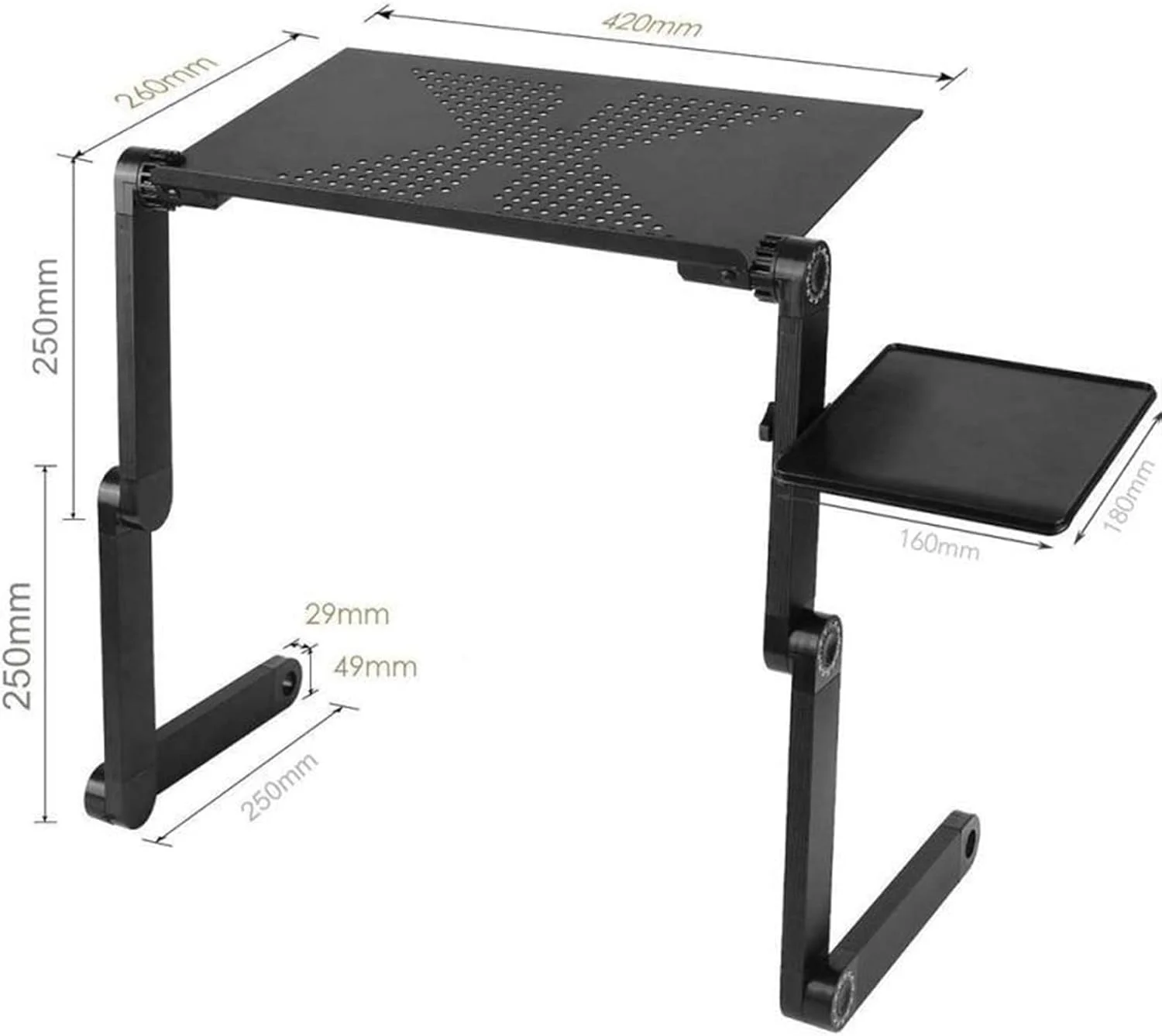 میز لپ‌تاپ تاشو مناسب کار، میز تنبل تخت خواب، میز تخت خواب اتاق خواب