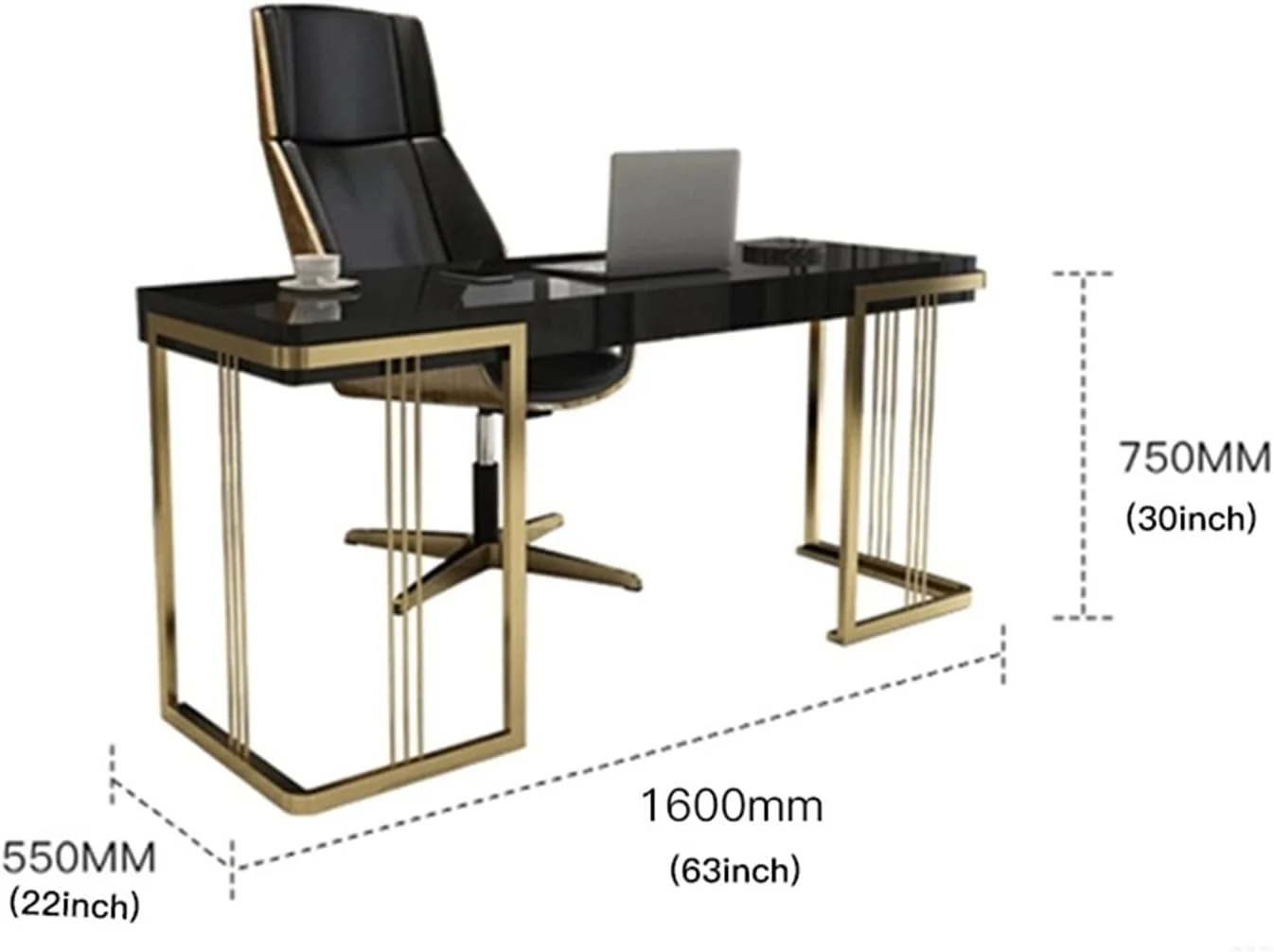 میز کار، میز پذیرش سطح بالا با صندلی مدیریتی، میز مطالعه، میز کامپیوتر، مبلمان اداری استیل مناسب منزل