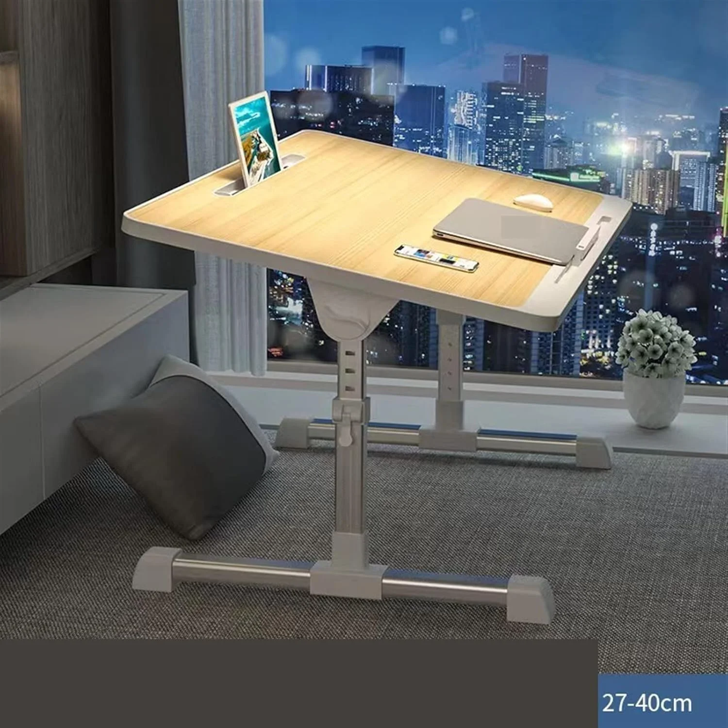 میز کار تاشو قابل تنظیم ارتفاع، مناسب برای خوابگاه، میز مطالعه، میز تخت خواب چند منظوره، میز کامپیوتر کوچک تاشو با قابلیت شیب میز کار تاشو قابل تنظیم ارتفاع، مناسب برای خوابگاه، میز مطالعه، میز تخت خواب چند منظوره، میز کامپیوتر کوچک تاشو با قابلیت شیب