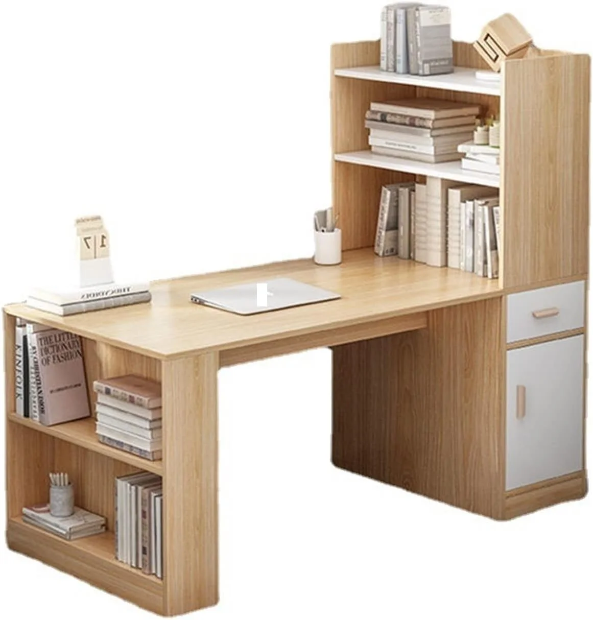 میز کار ZKSKOX، قفسه کتاب گوشه ای، ترکیبی میز، یکپارچه، مناسب یادگیری دانش آموزان، اتاق خواب، منزل، کامپیوتر میز کار ZKSKOX، قفسه کتاب گوشه ای، ترکیبی میز، یکپارچه، مناسب یادگیری دانش آموزان، اتاق خواب، منزل، کامپیوتر