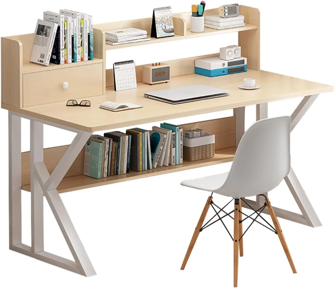 میز کار ZKSKOX، میز کامپیوتر، قفسه کتاب یکپارچه، ترکیب صندلی اداری، اتاق خواب دانشجویی، مطالعه میز کار ZKSKOX، میز کامپیوتر، قفسه کتاب یکپارچه، ترکیب صندلی اداری، اتاق خواب دانشجویی، مطالعه