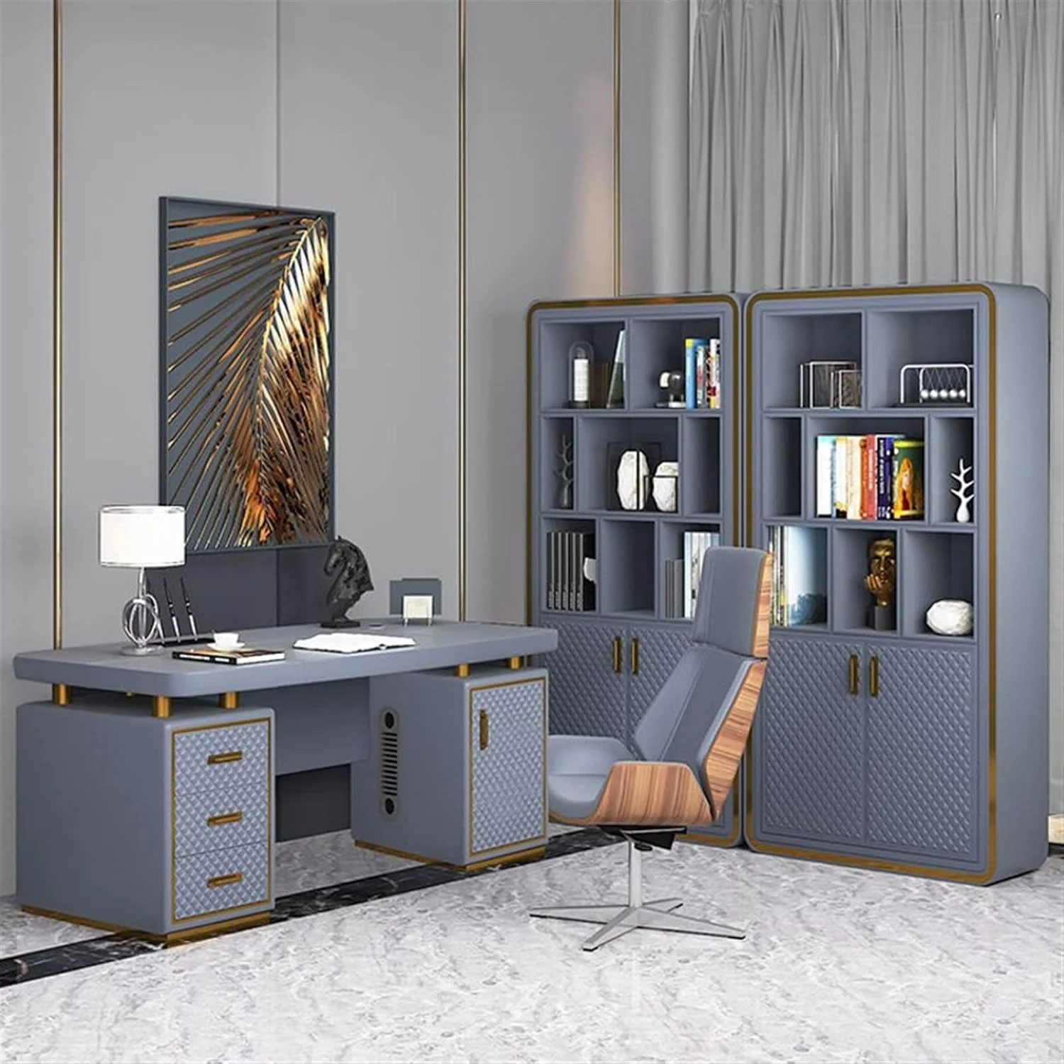 میز کار ZKSKOX، میز کار مدیریتی، مناسب منزل، دفتر کار، کامپیوتر، صندلی، ست مبلمان مطالعه