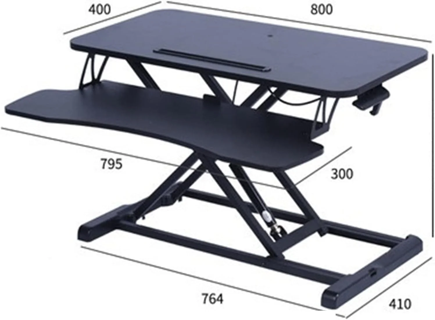 میز کار، میز ایستاده تاشو قابل تنظیم برای کامپیوتر، لپ تاپ و نوت بوک