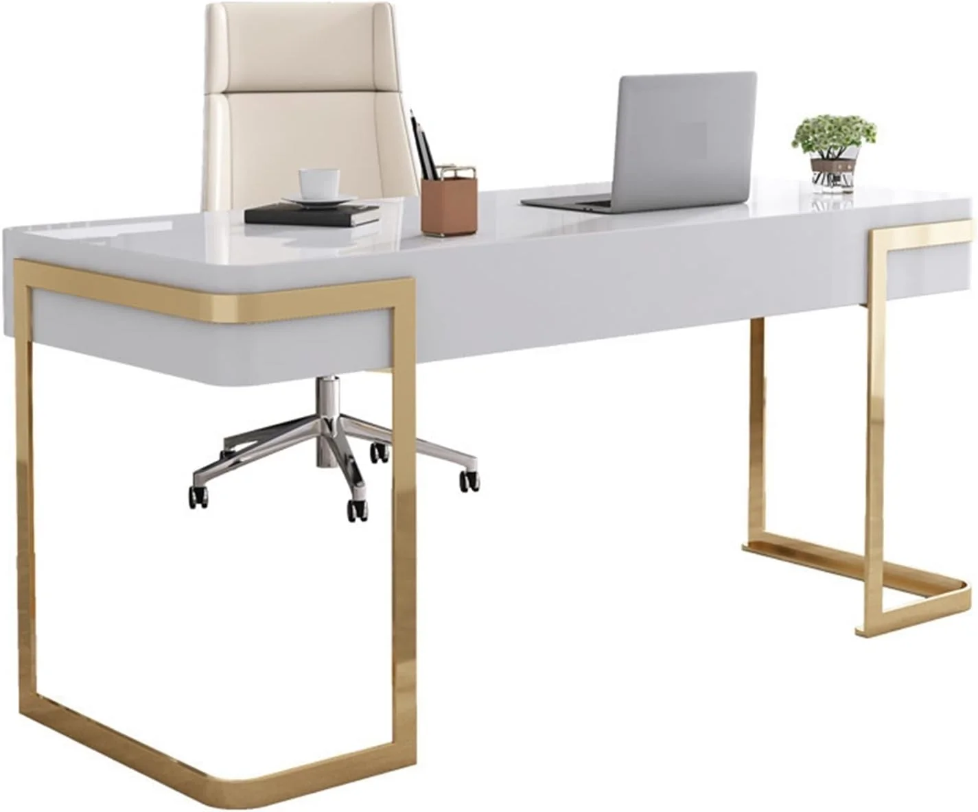 میز کار ZKSKOX، میز اداری، میز مطالعه خانگی با کشو، مناسب اتاق خواب، کامپیوتر و میز آرایش