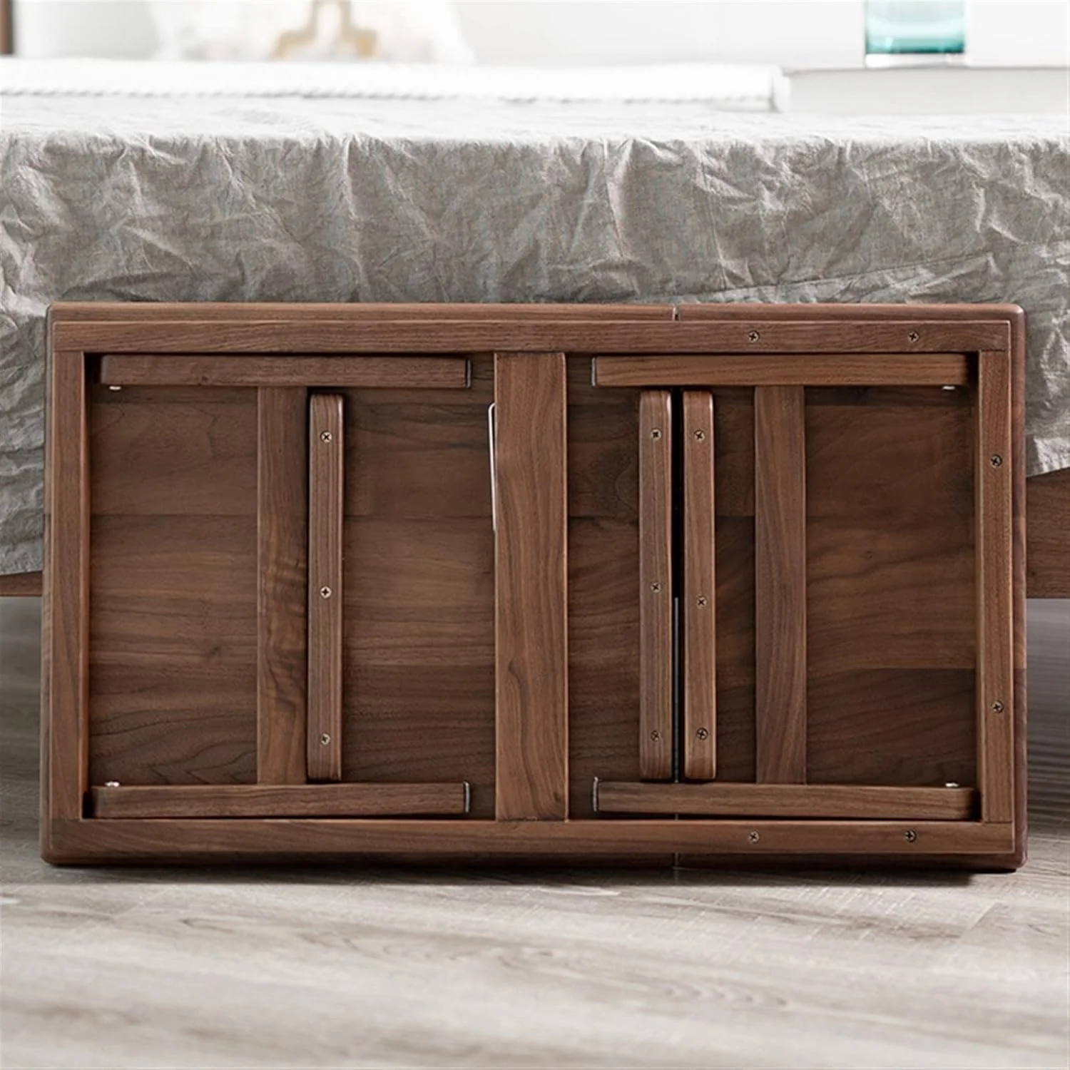 میز کار ZKSKOX، میز کامپیوتر تاشو تختخواب، متحرک با قابلیت تنظیم ارتفاع، مناسب برای افراد کم‌تحرک، قابل استفاده کنار مبل، میز کوچک قهوه