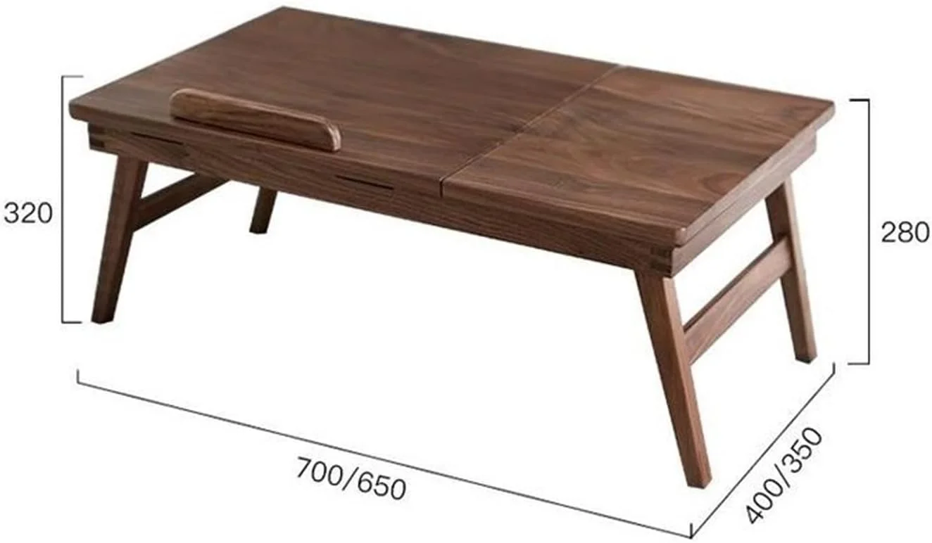 میز کار ZKSKOX، میز کامپیوتر تاشو تختخواب، متحرک با قابلیت تنظیم ارتفاع، مناسب برای افراد کم‌تحرک، قابل استفاده کنار مبل، میز کوچک قهوه