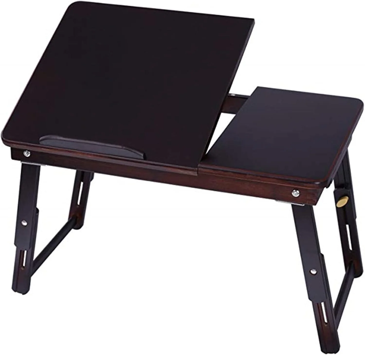 میز کار تاشو ZKSKOX، میز کامپیوتر کوچک برای تخت، مشکی، قابل تنظیم ارتفاع، مناسب لپ تاپ، خوابگاه، تنبل