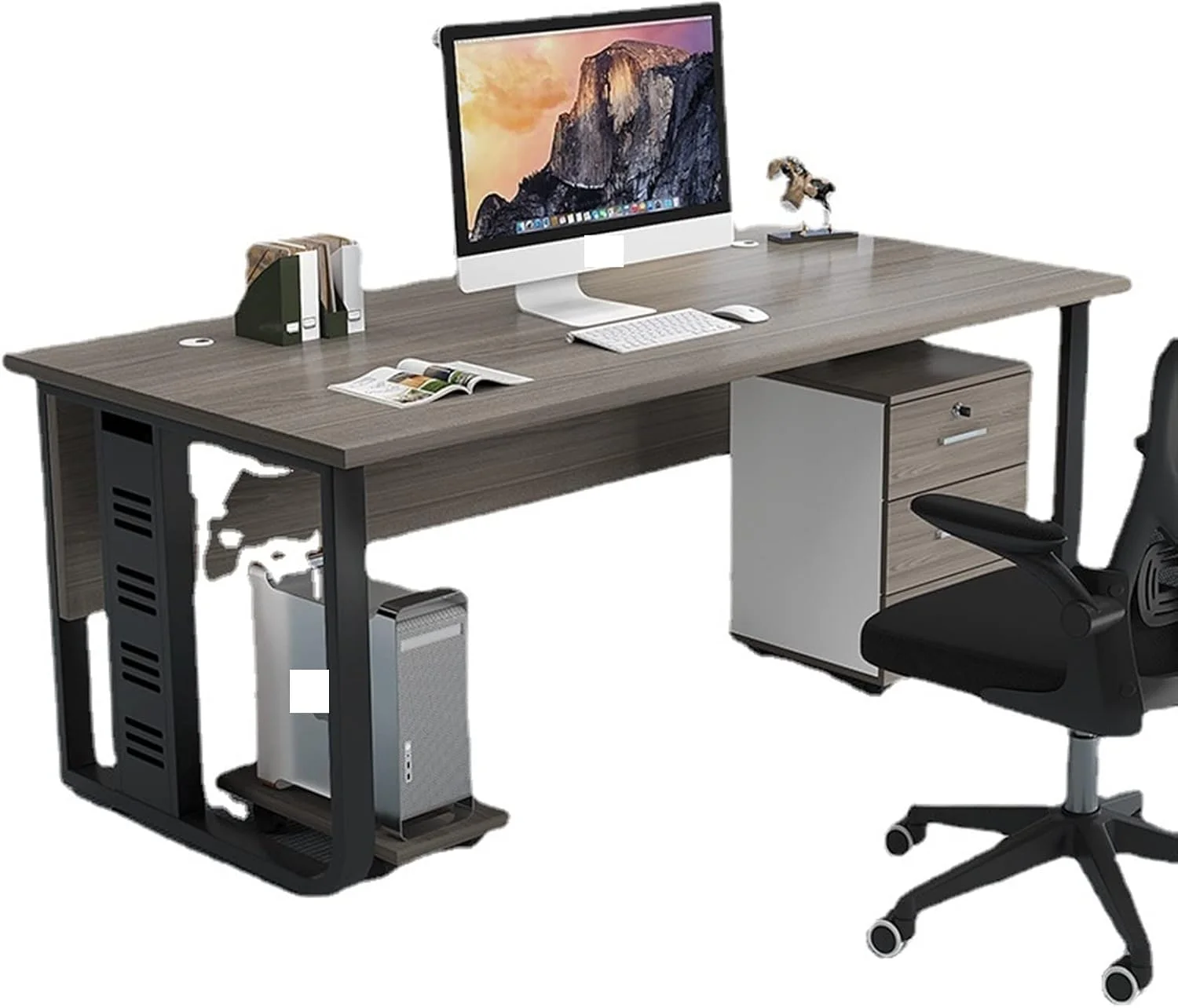 میز کار ZKSKOX، میز تکی، میز کارمندی، میز کامپیوتر، ترکیب صندلی، مدیر کل