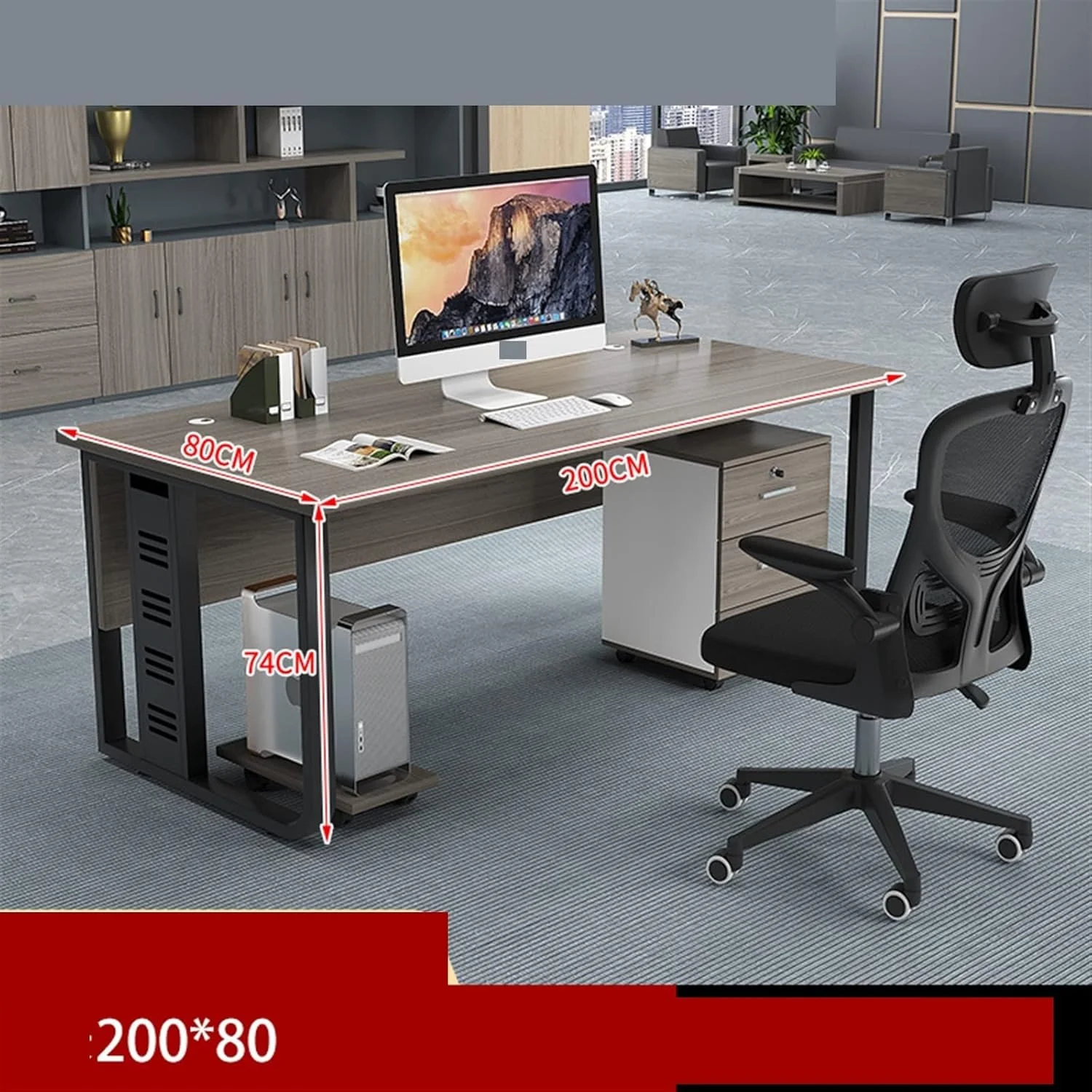 میز کار ZKSKOX، میز تکی، میز کارمندی، میز کامپیوتر، ترکیب صندلی، مدیر کل