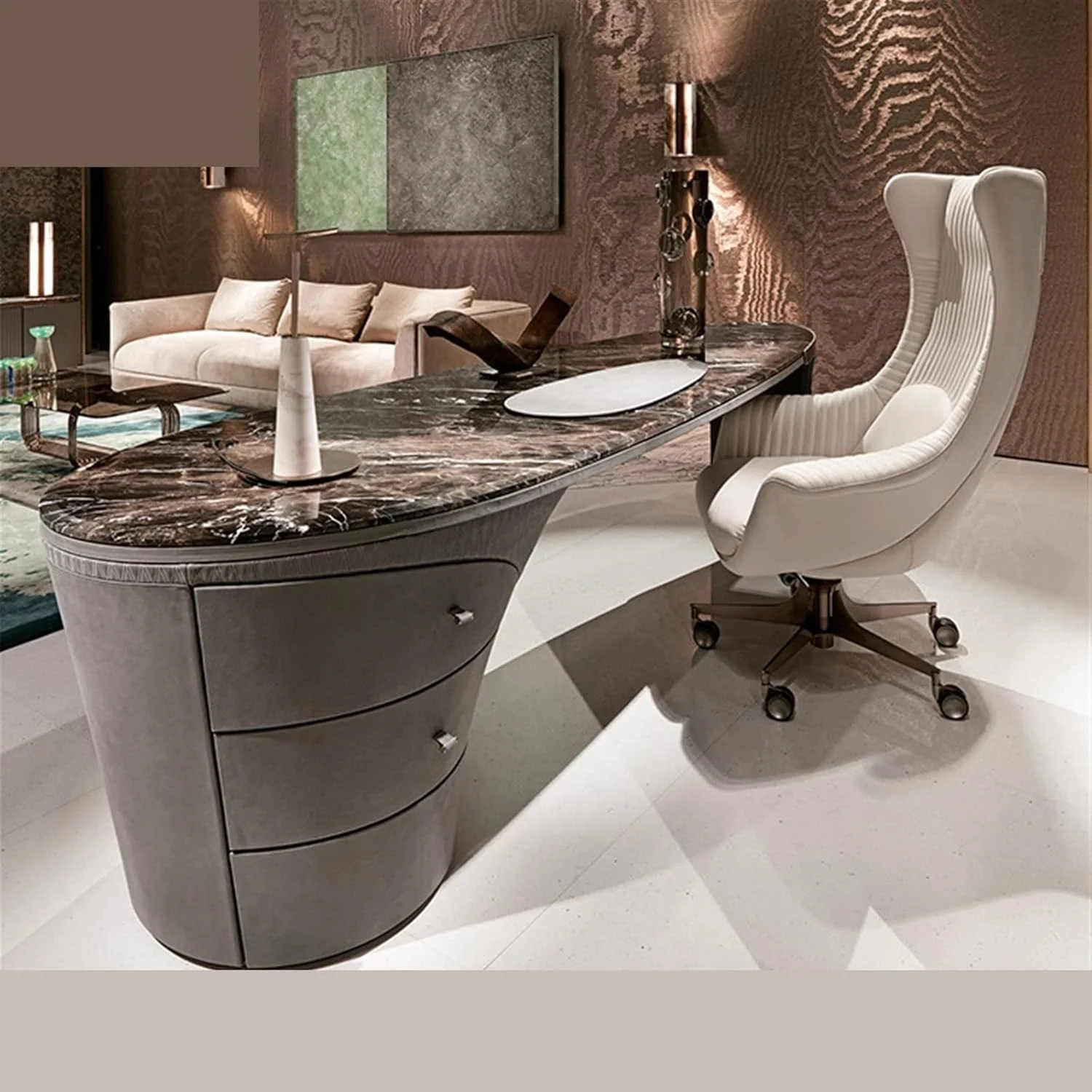 میز کار ZKSKOX مناسب رئیس، مدیر، ویلا، عمارت، مطالعه، میز، رئیس، کامپیوتر