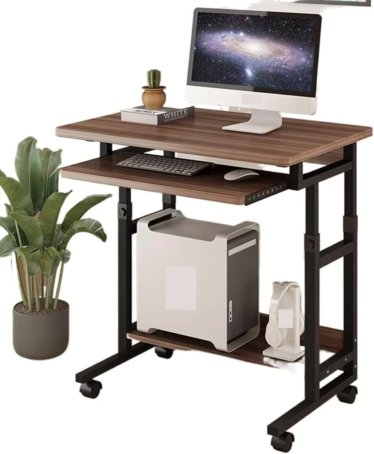 میز کار، میز کامپیوتر رومیزی، میز لپ تاپ، میز کنار تختی کوچک متحرک مناسب اتاق خواب